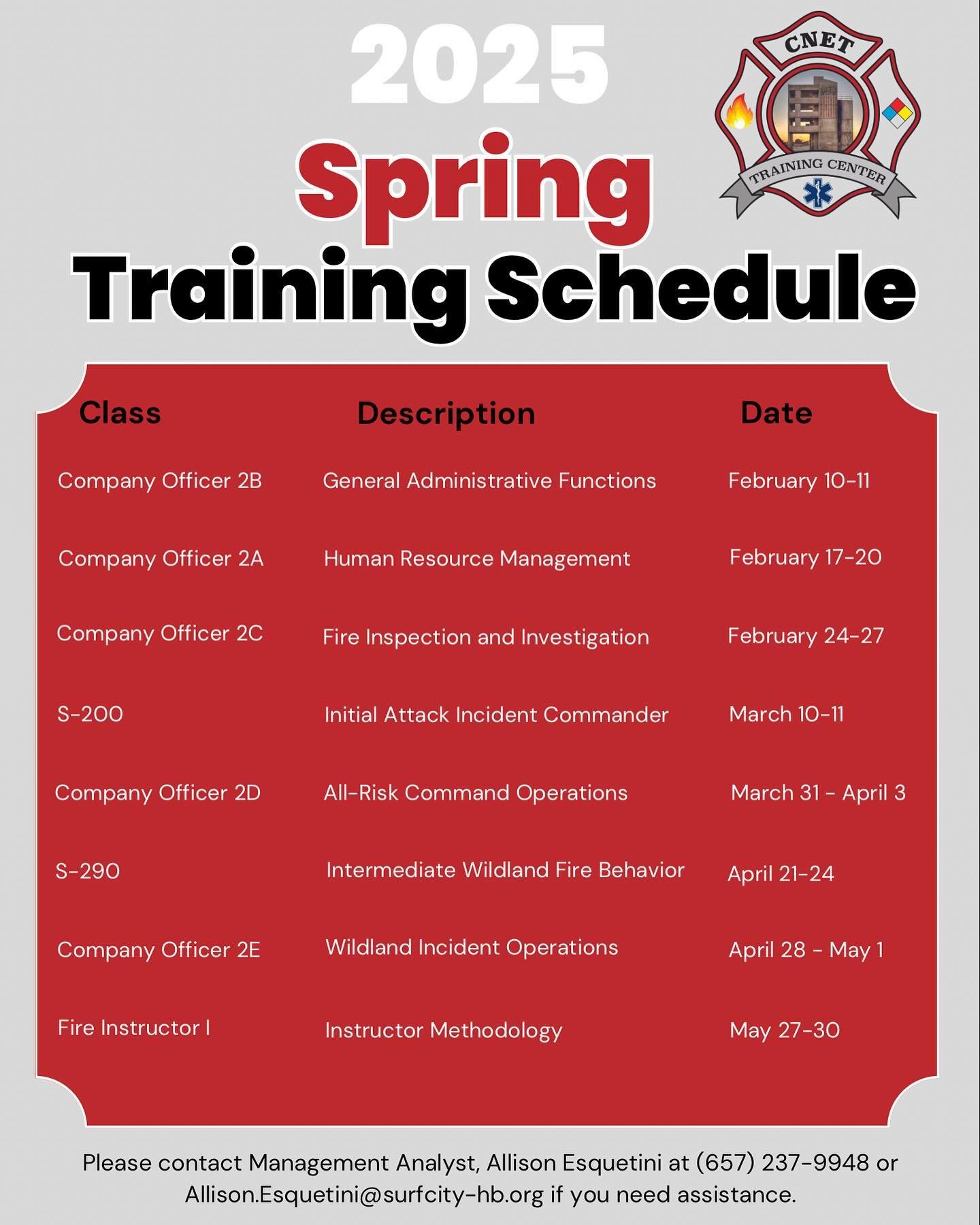🔥Check out our upcoming State Fire Training (SFT) courses! Ready to take the next step? Click the link in our bio to register today! 🚒 #statefiretraining #firetraining #professionaldevelopment #firstresponders