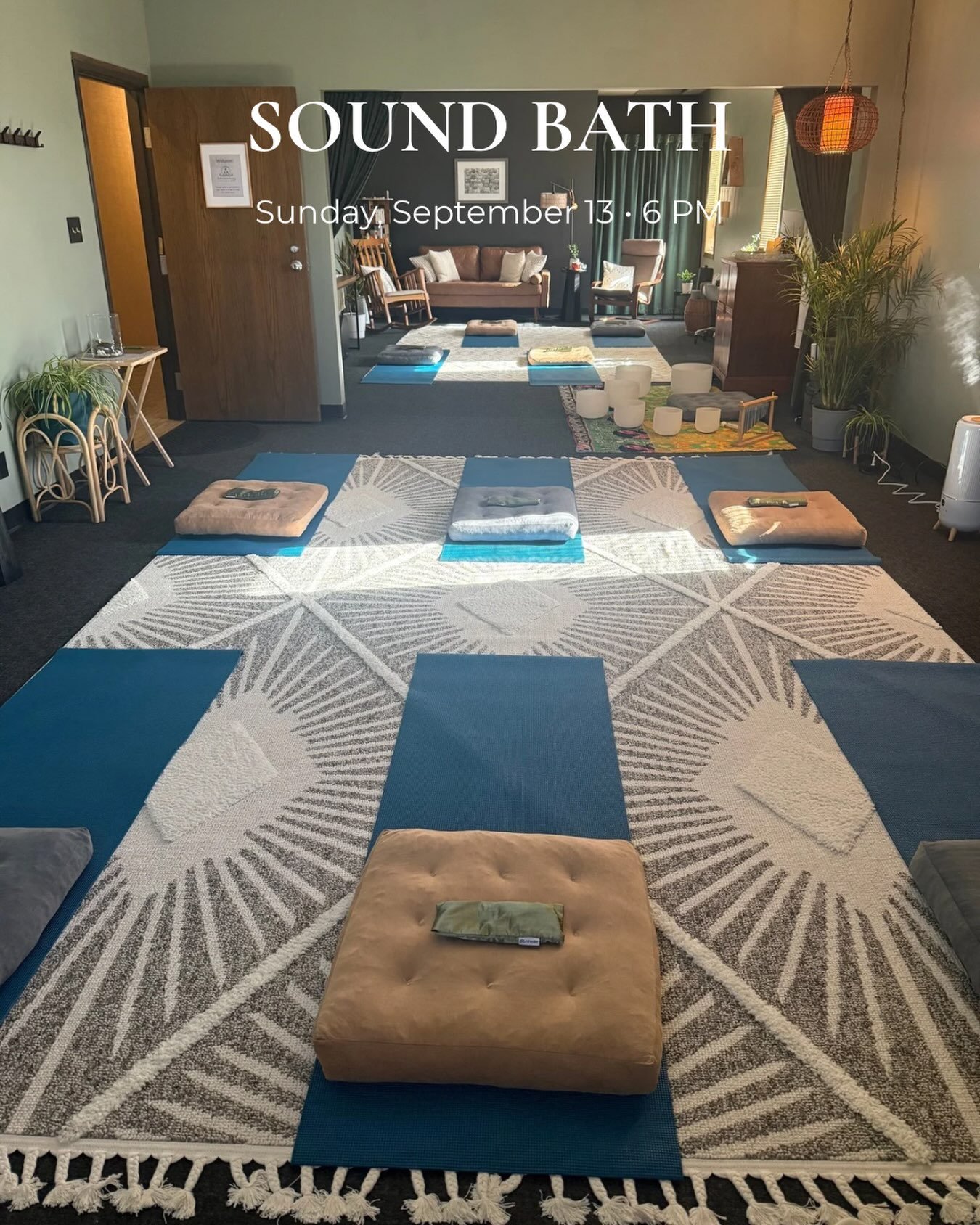 Sunday evenings have a way of asking us to slow down. 🫶🏻

Join me at Soulenergy on Sunday, September 13th at 6pm for an evening sound bath.

Get comfortable, close your eyes, and simply receive as the sounds and vibrations of the crystal singing bo