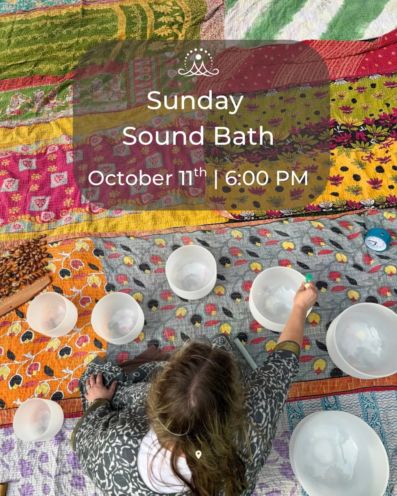 Sunday Sound Bath 🤍
October 11th at 6 PM

Come spend an hour at Soulenergy surrounded by the sound and vibration of crystal singing bowls.

There&rsquo;s nothing you need to know or be good at. You can just get comfortable, close your eyes if you wa