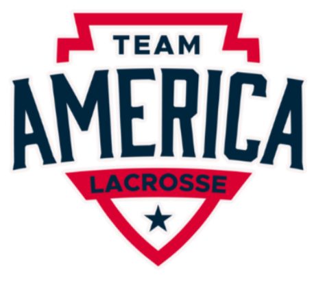 Team America Lacrosse logo featuring a shield with red, white, and blue colors, and a star at the bottom.