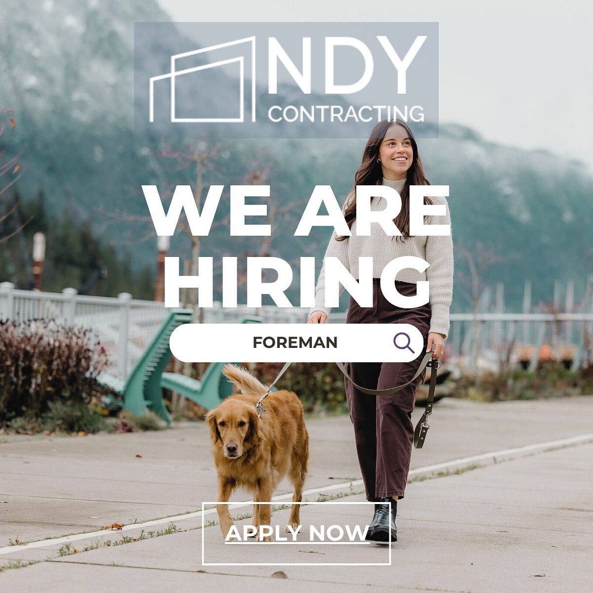 ⭐ HIRING ⭐ 

We have the pleasure of working with the talented NDY Contracting in Squamish, BC. We are looking for a Foreman to join their growing team. 

The job description is below! Please email me if you are interested in chatting more about the 