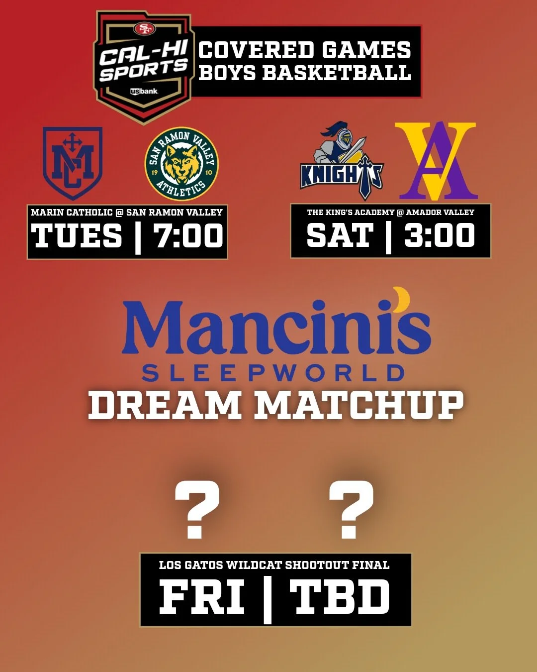 Catch highlights from all these games and meet our fall Players of the Year this Sunday on 49ers Cal-Hi Sports presented by U.S. Bank on NBC Sports California at 6 PM