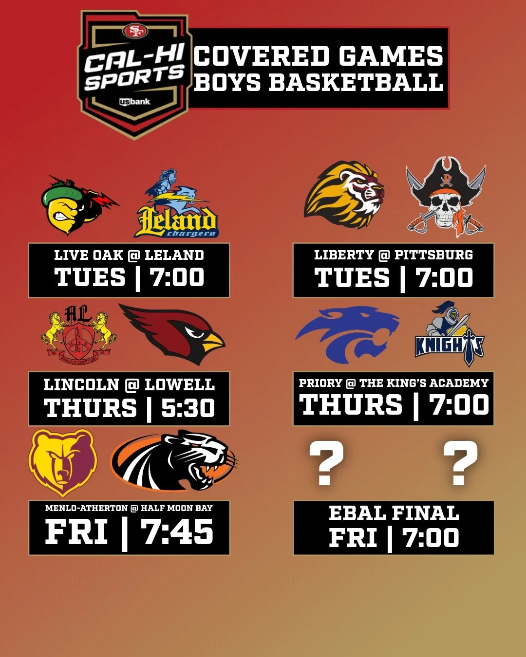 A MASSIVE slate of league games this week 🥳 what games will you be at? 👀