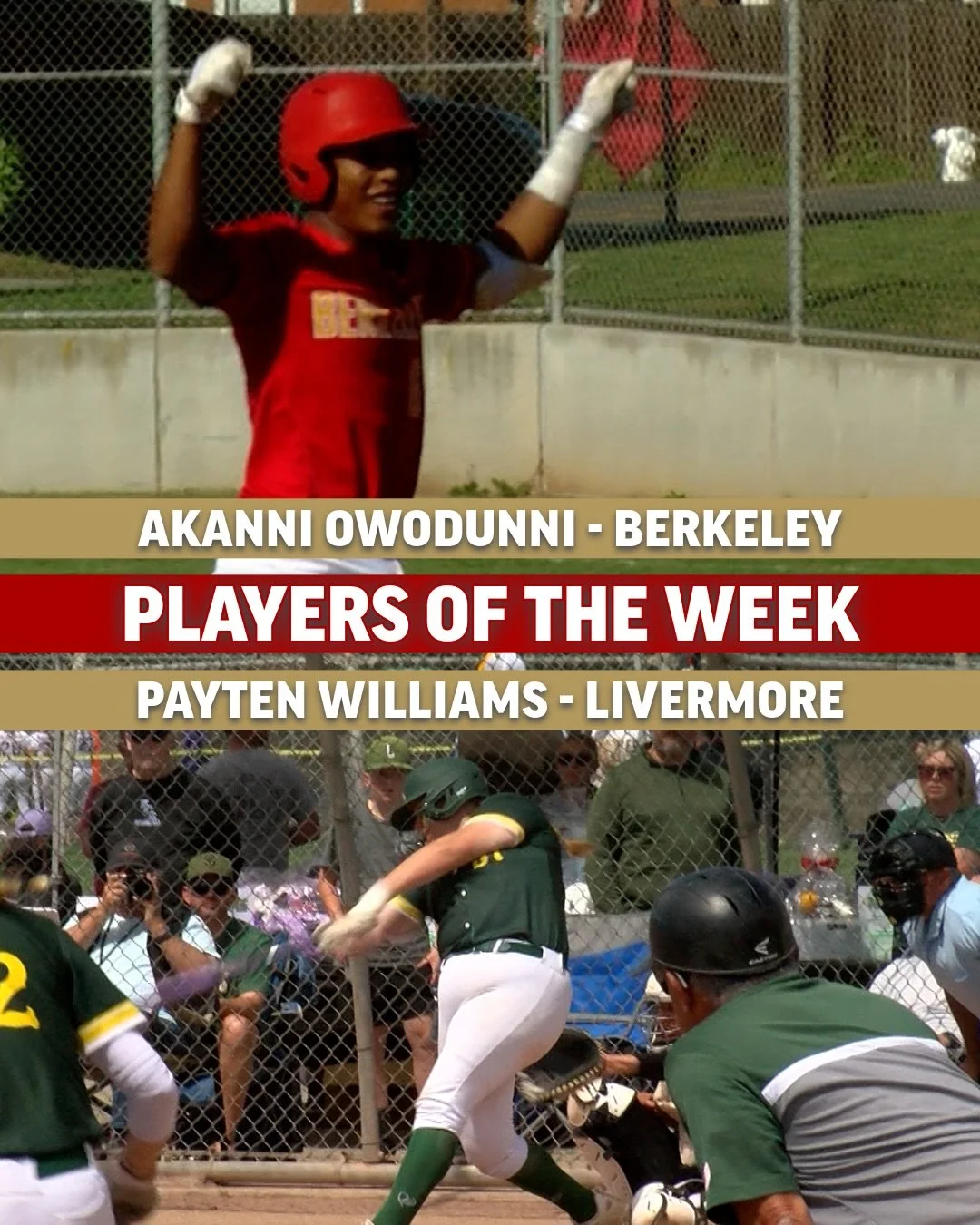 PLAYERS OF THE WEEK 🏟️ @akanni_owodunni went 3-4 for the Yellowjackets the USD commit had a double and HR for a total of 5 RBI 🐝 @paytenwilliams2027 had a big game for the @lhs_cowboys_softball with 6 RBI from a single and Grand Slam in the Cowboys