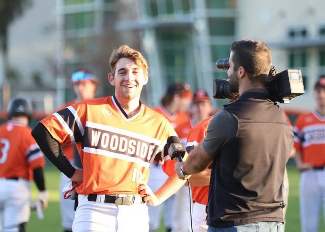 49ers Cal-Hi Sports Reporter with student athlete