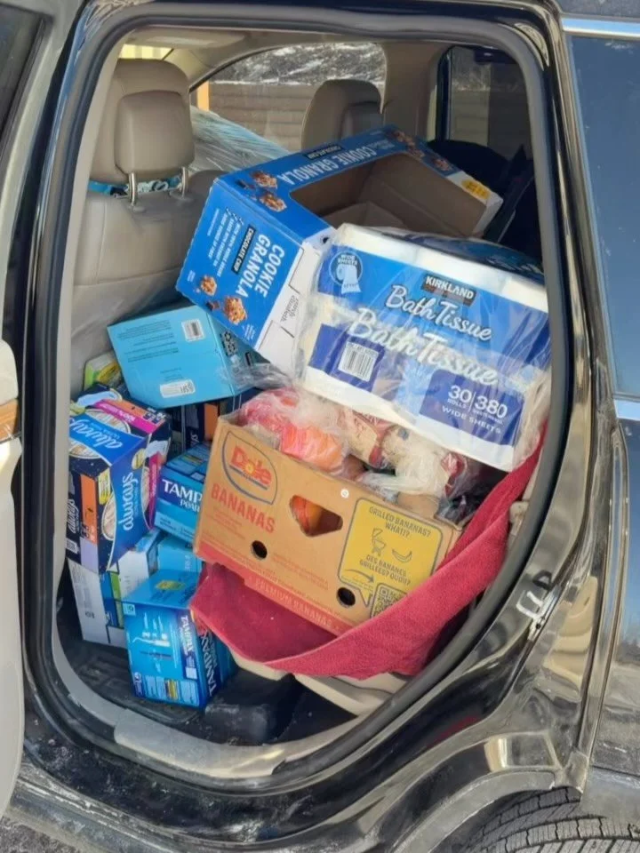 THANK YOU! This amazing community donated over $3,000 that went directly towards purchasing food / supplies and dropped off donations, filling two (large!) cars. All items benefitted DHH Church in South Minneapolis, who is serving a list of 25,000 fa