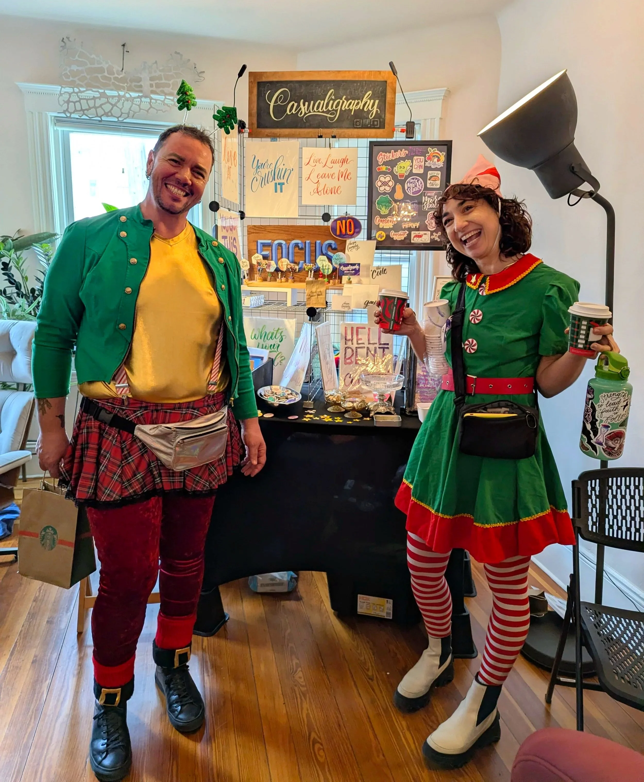 Helper Elves Rie and Natalie