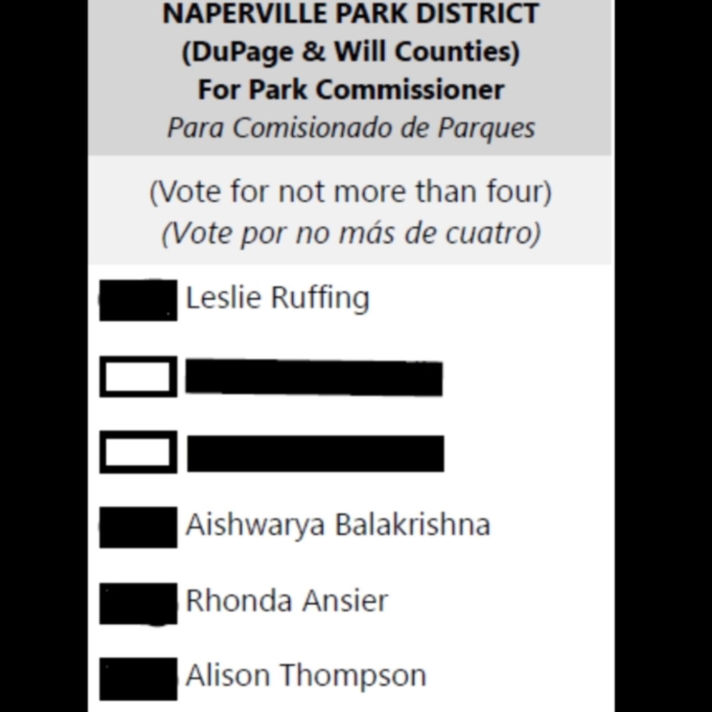 Early voting has begun and we're 13 days away from election day - here are your four candidates for Naperville Park District Board of Commissioners that will represent the best interests and priorities for our community. I'm honored to be working wit