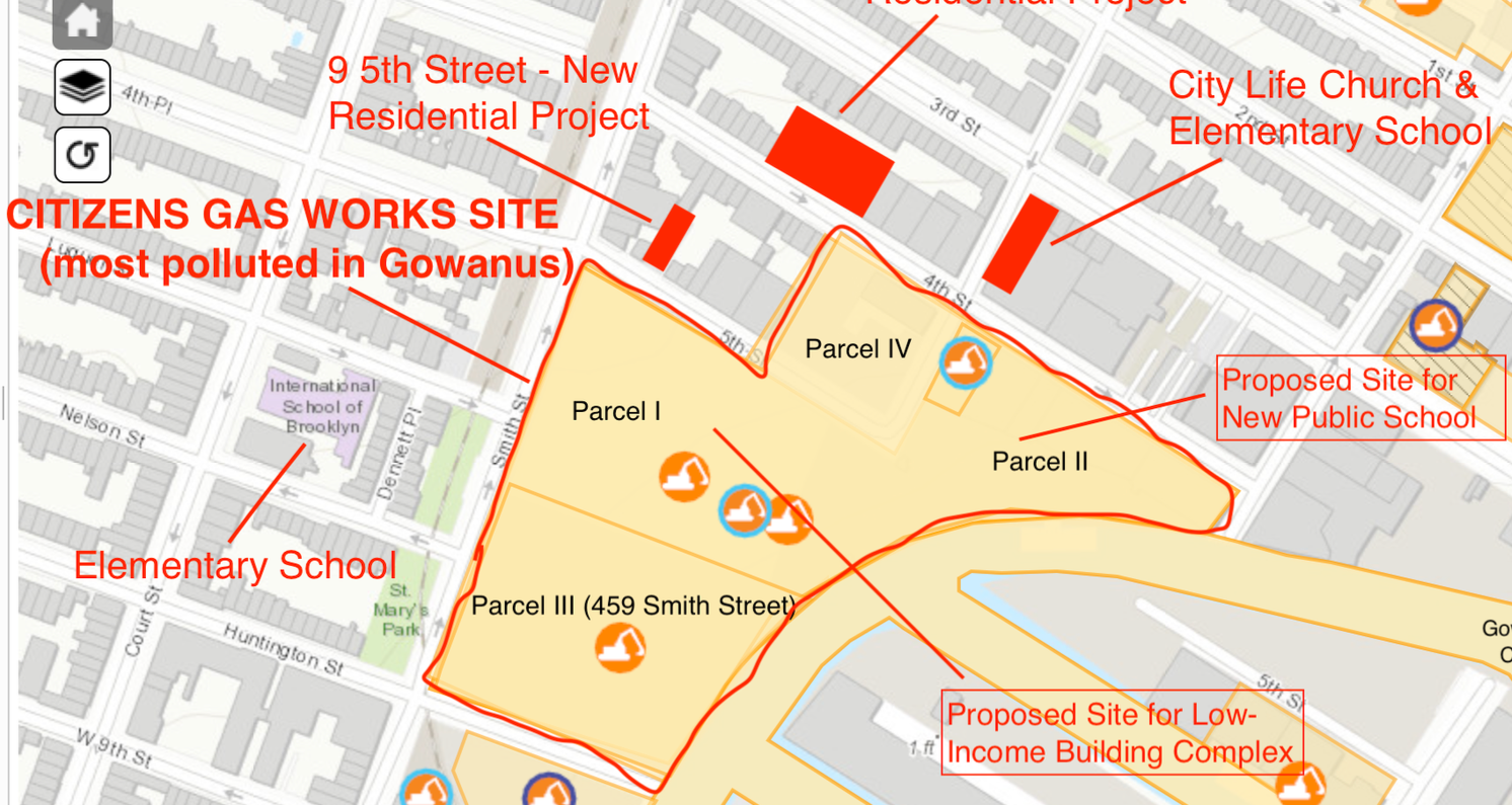 Info on the site that’s a hazard to public health in Gowanus/Carroll Gardens: CITIZENS GAS WORKS