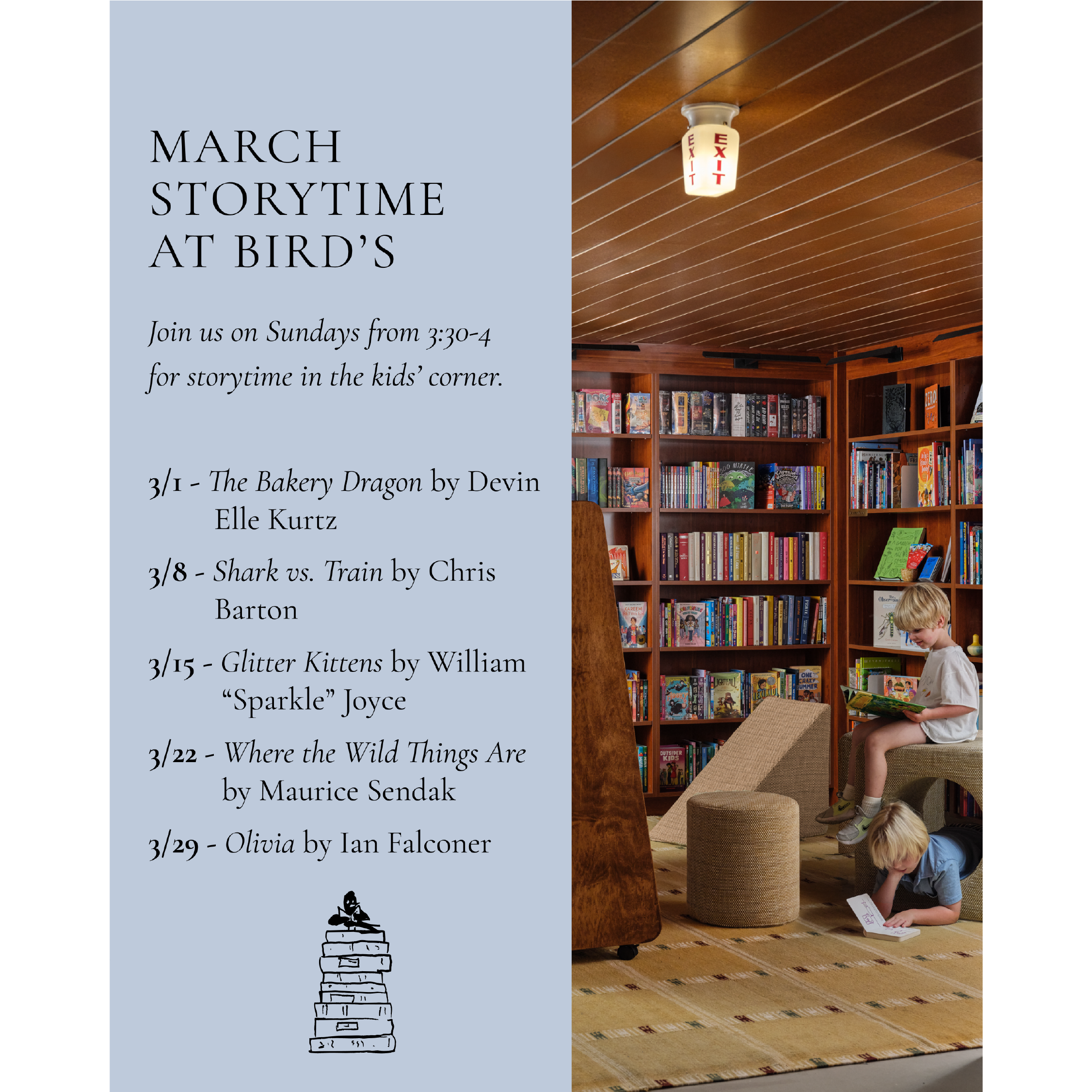 March Storytime at Bird’s