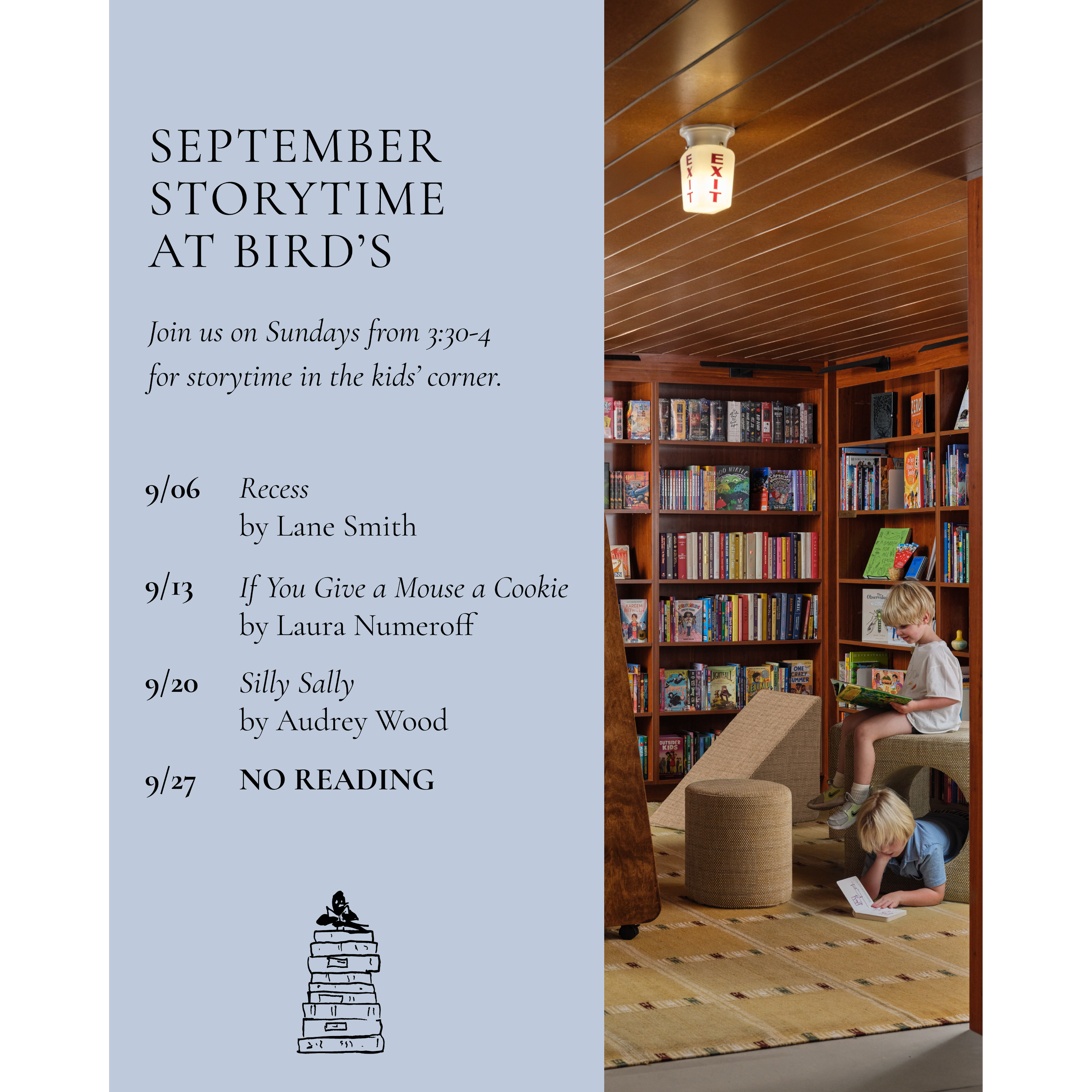 September Storytime At Bird’s