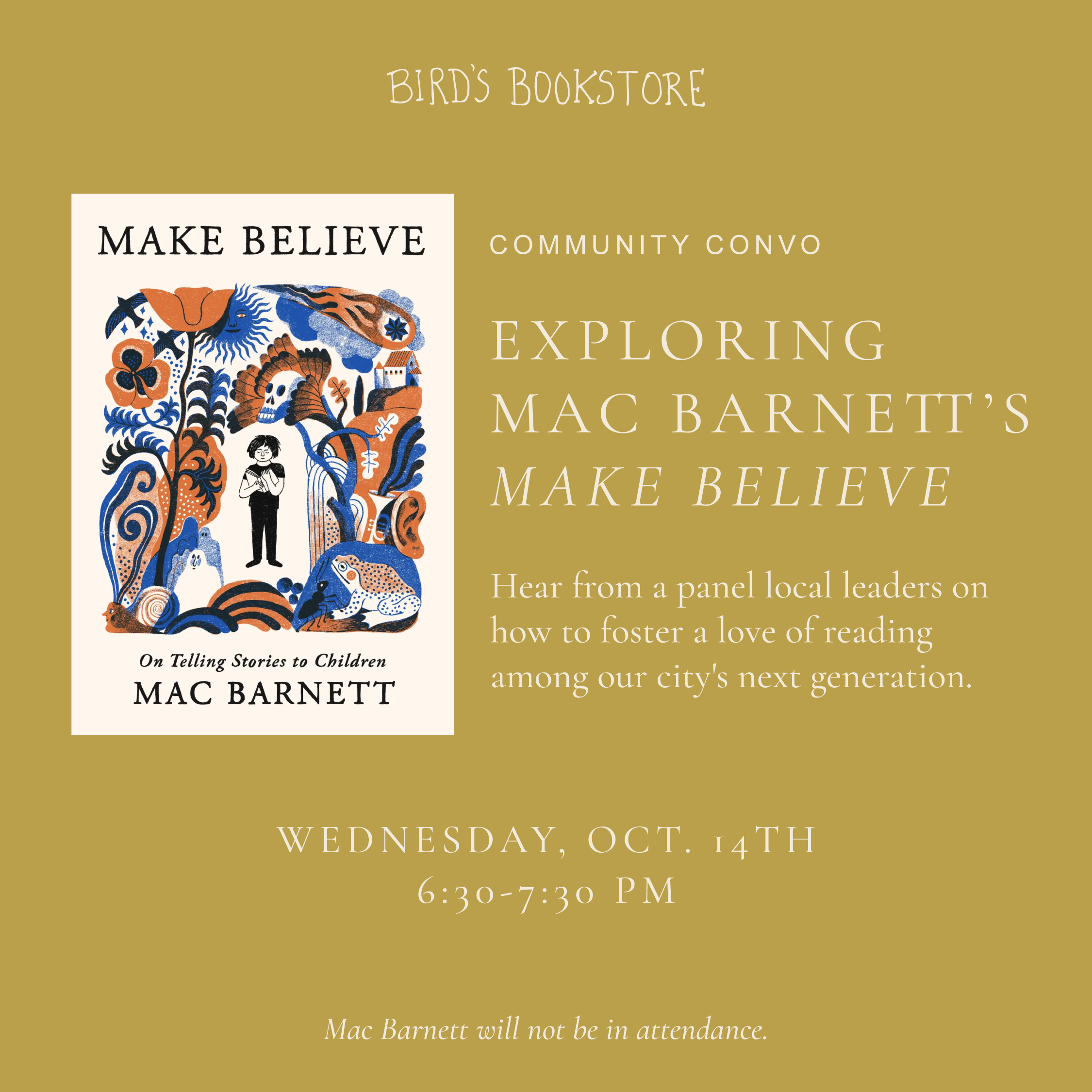 A Panel Discussion: Exploring Mac Barnett’s “Make Believe”