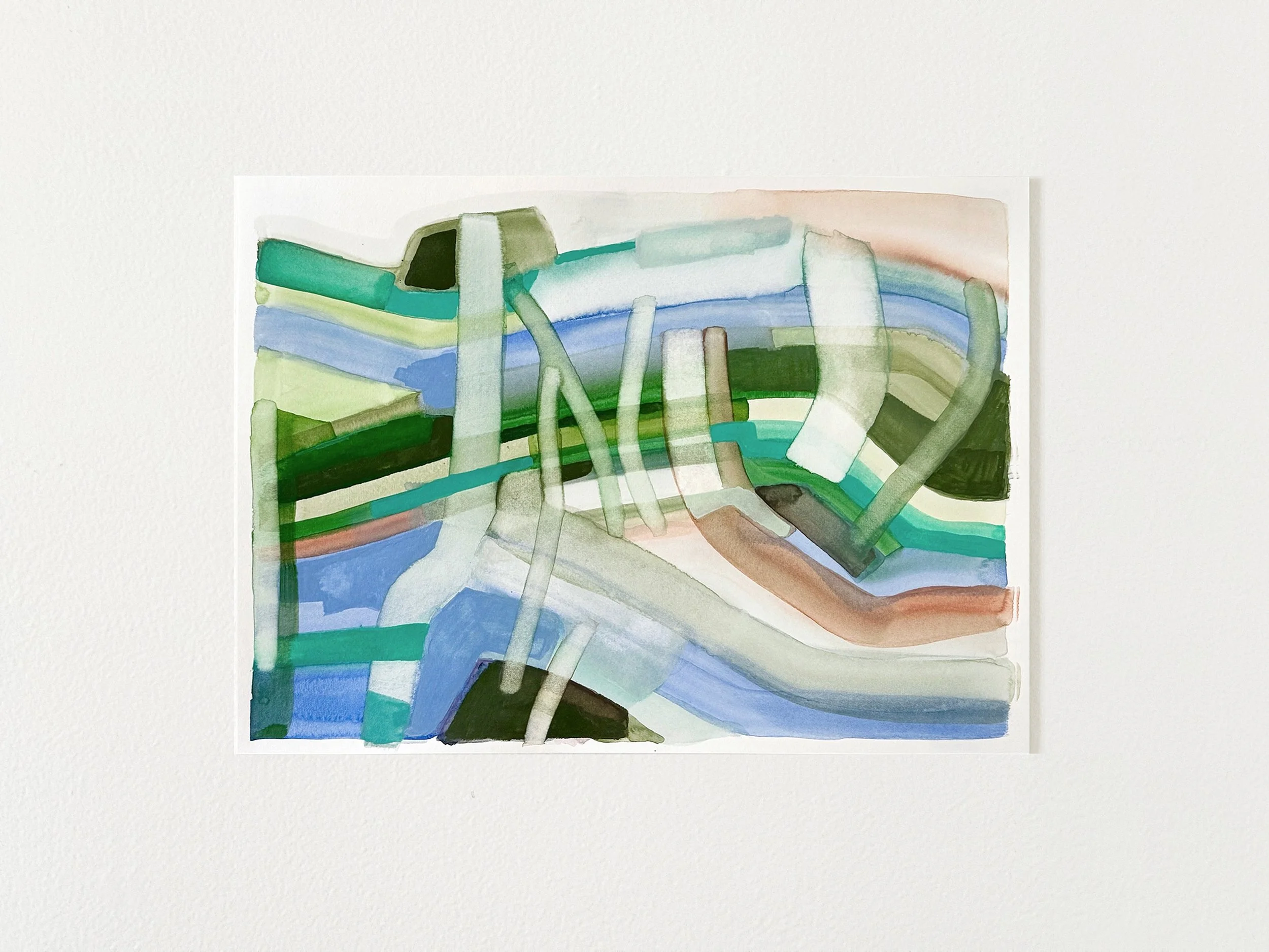 Estuaries 3 | 2025 | watercolor on hotpressed paper | 15" x 11" | $180