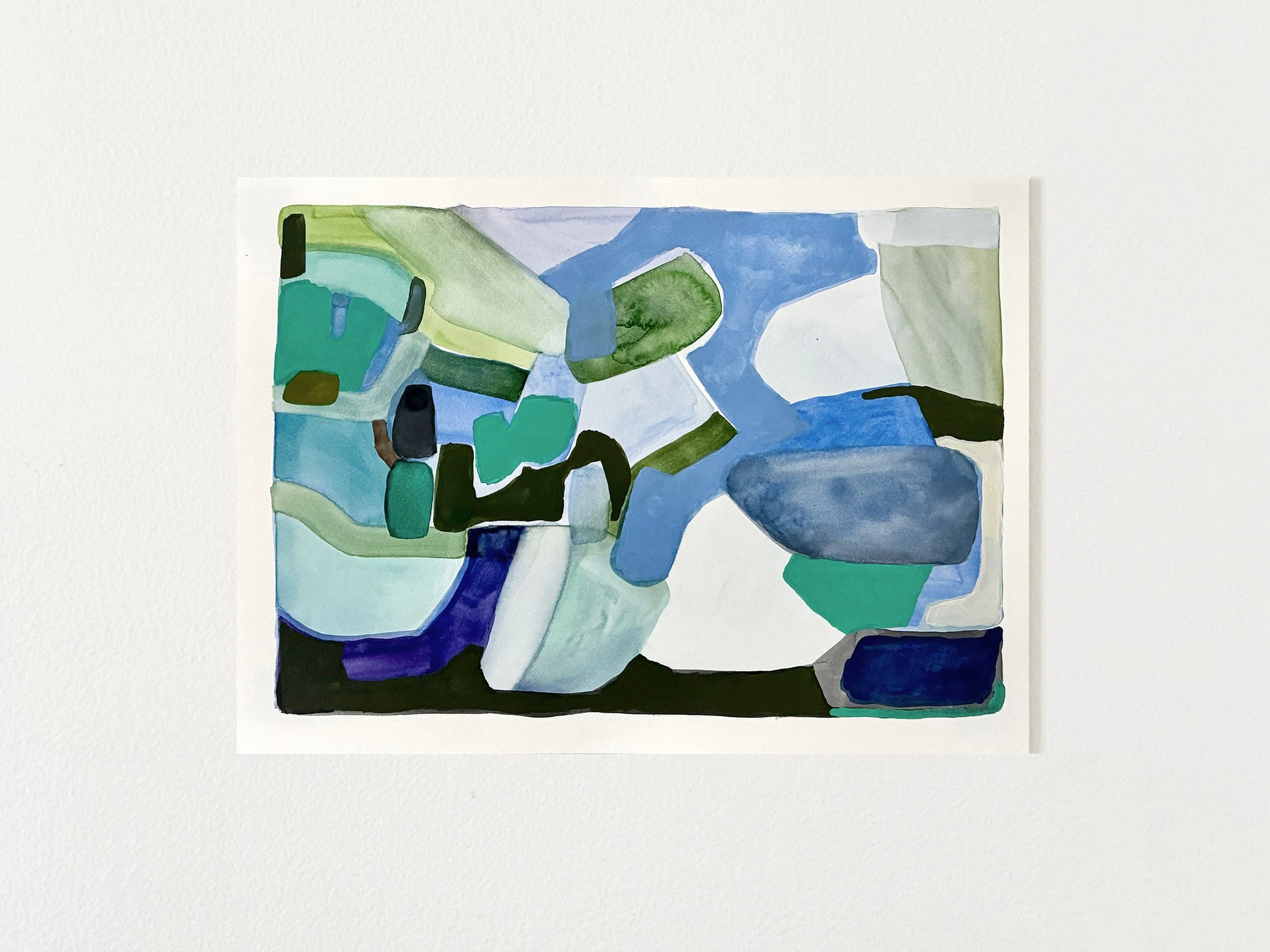 Estuaries I | 2025 | watercolor on hotpressed paper | 15" x 11" | $180      