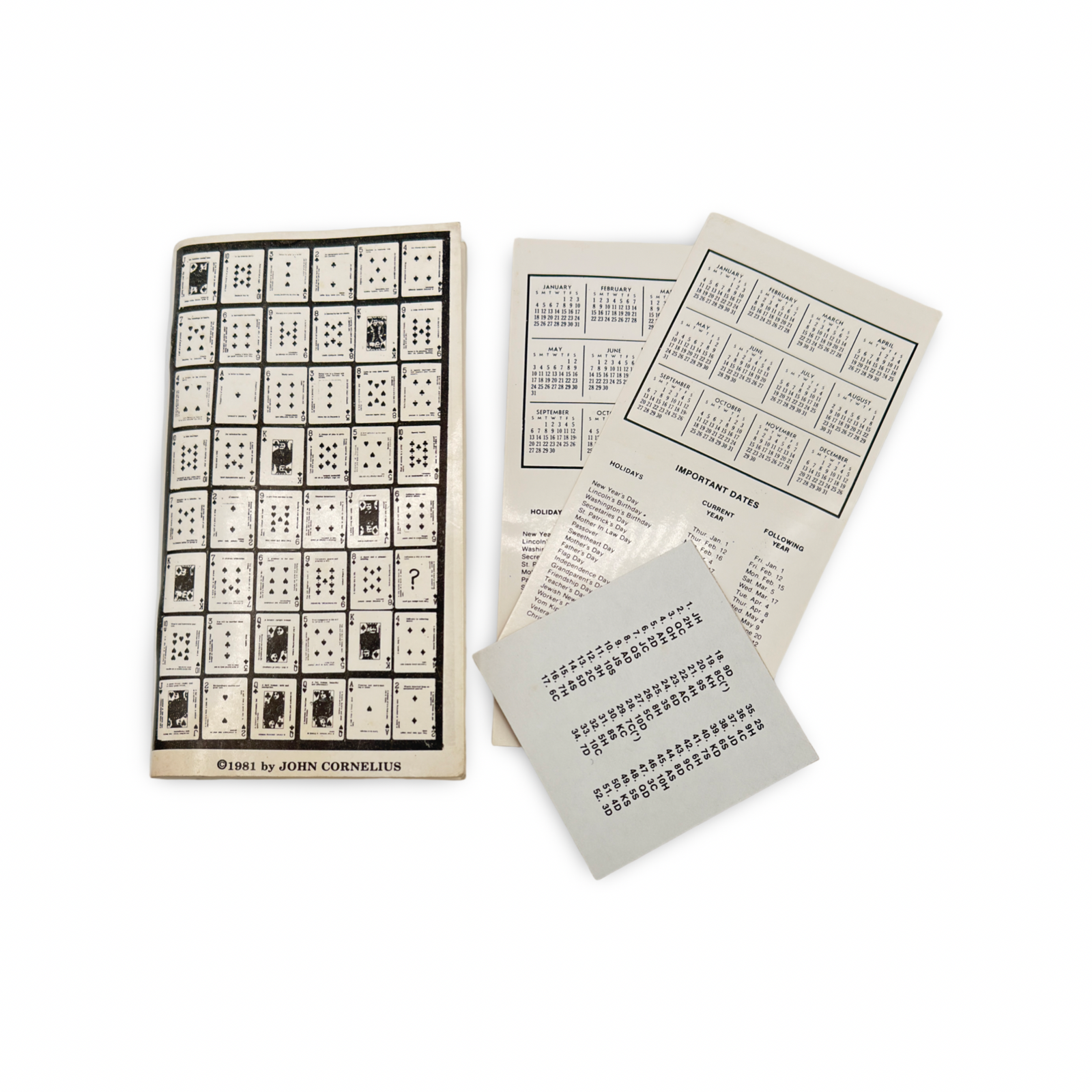 The Magician’s Date Book. John Cornelius, 1981.