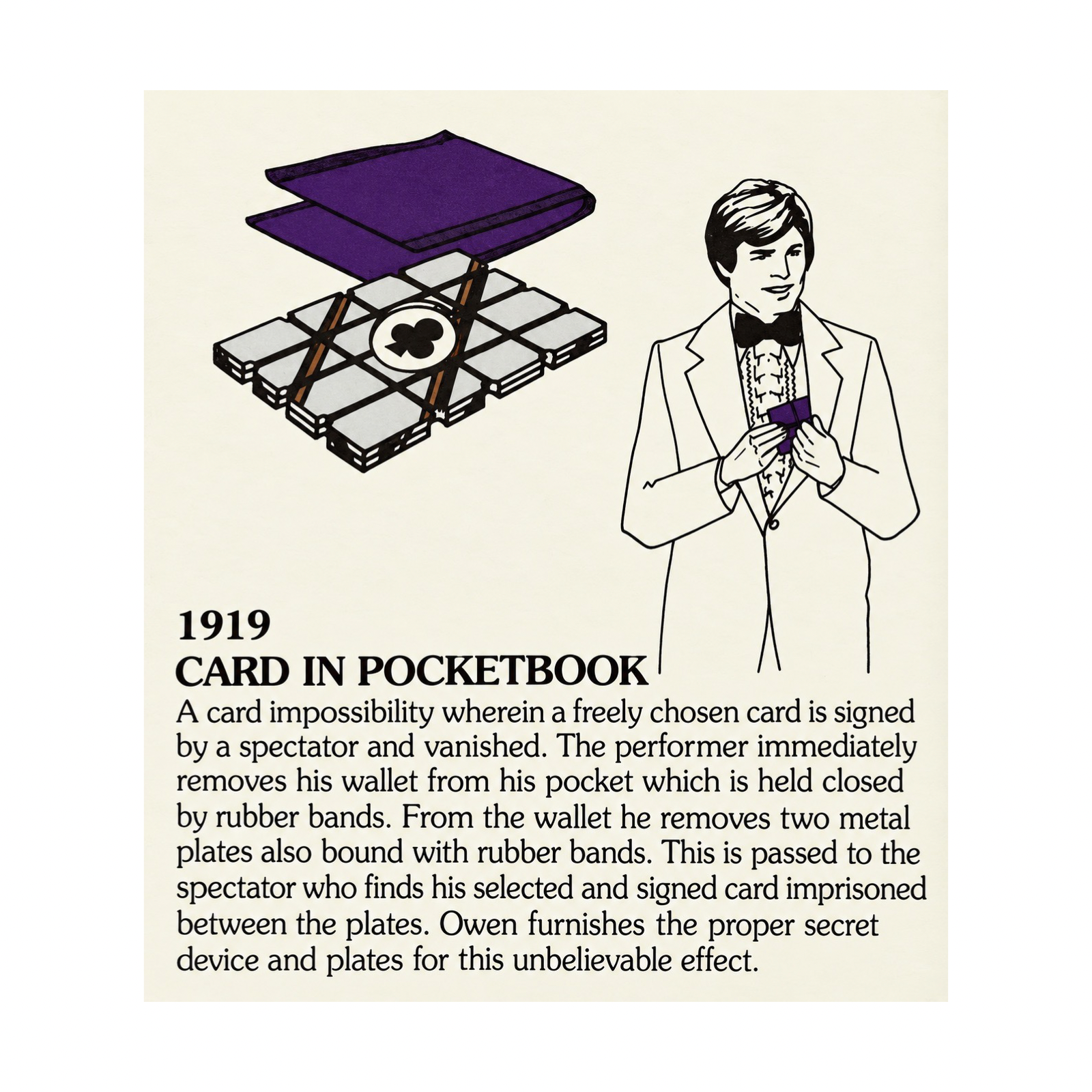 Card in Pocketbook, No. 1919. Azusa, California: Owen Magic Supreme, ca. 2000.