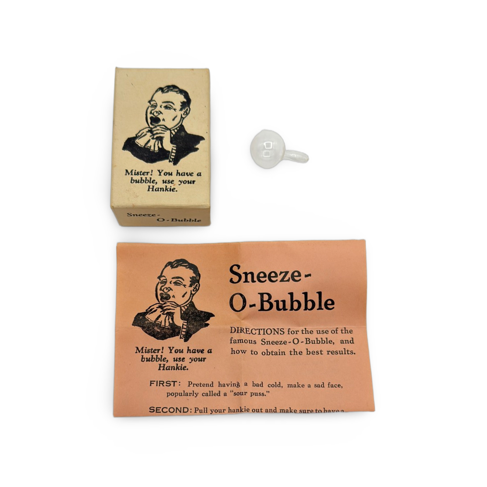 Sneeze-O-Bubble. Maker unknown, ca. 1930s–40s.