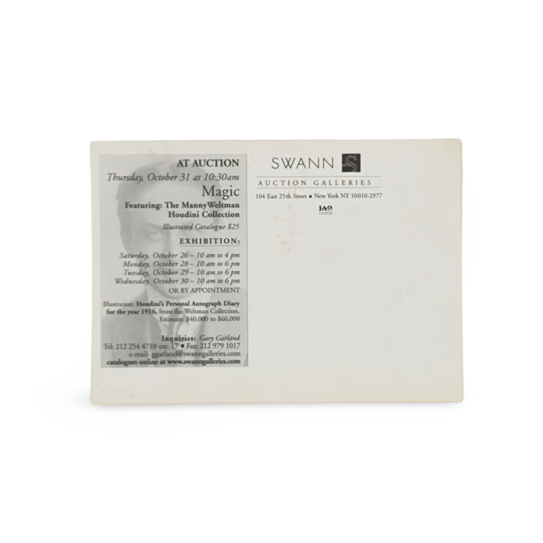 Magic Collection of a Gentleman. New York: Swann Galleries, October 28, 2008.