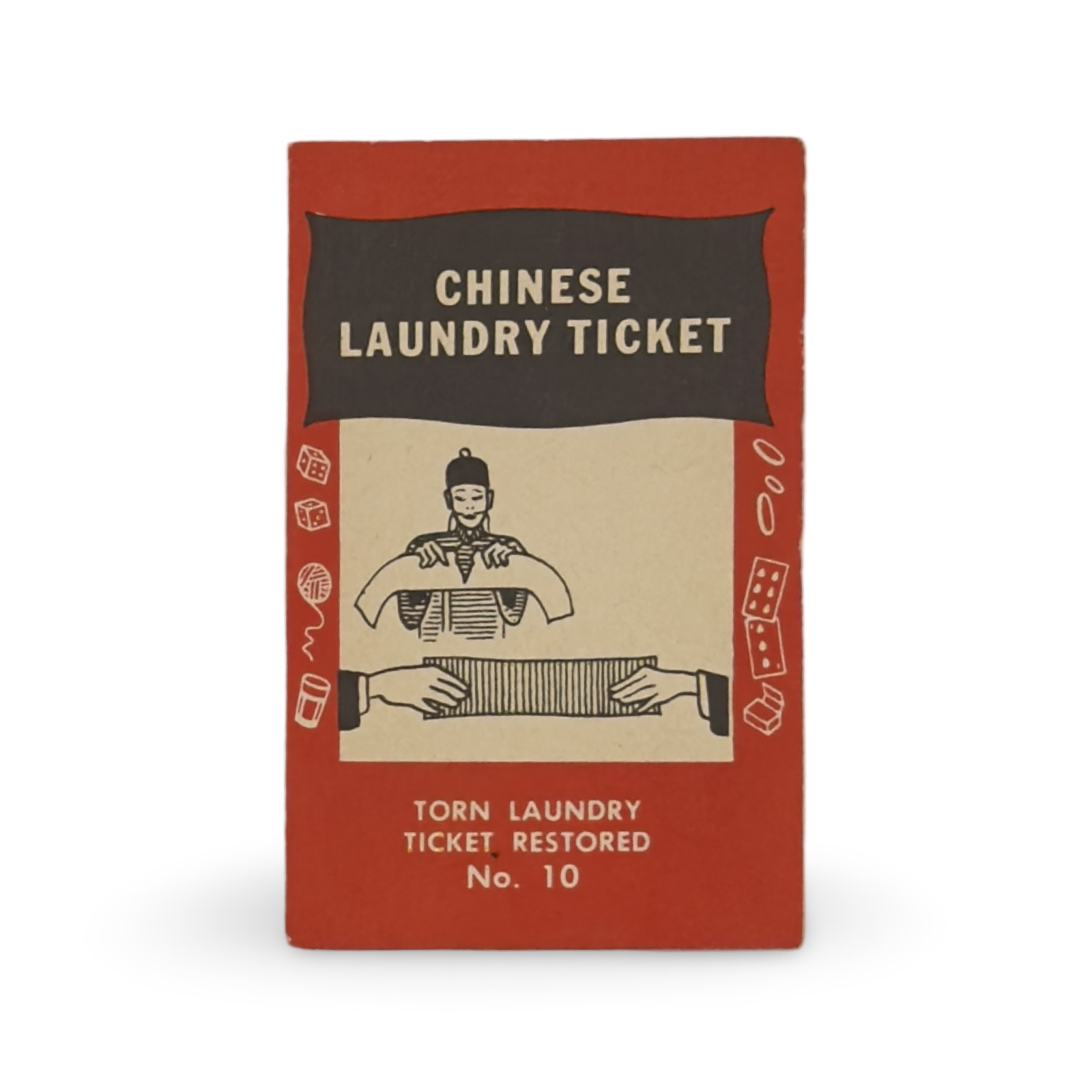Chinese Laundry Ticket. Philadelphia Chewing Gum Corp., Havertown, PA, ca. 1940s–50s.