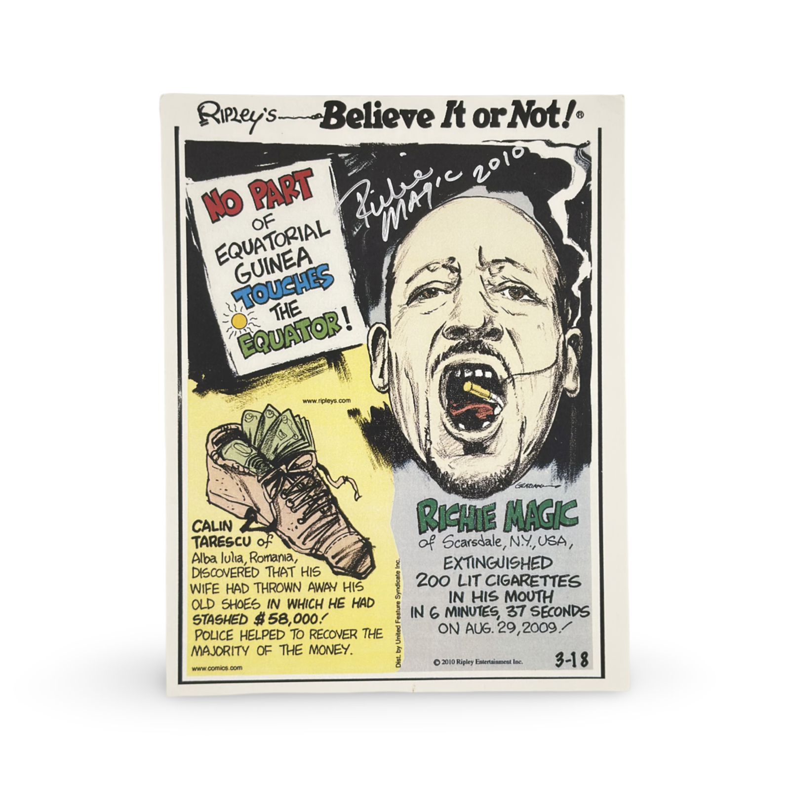 Richie Signed Ripley’s Feature