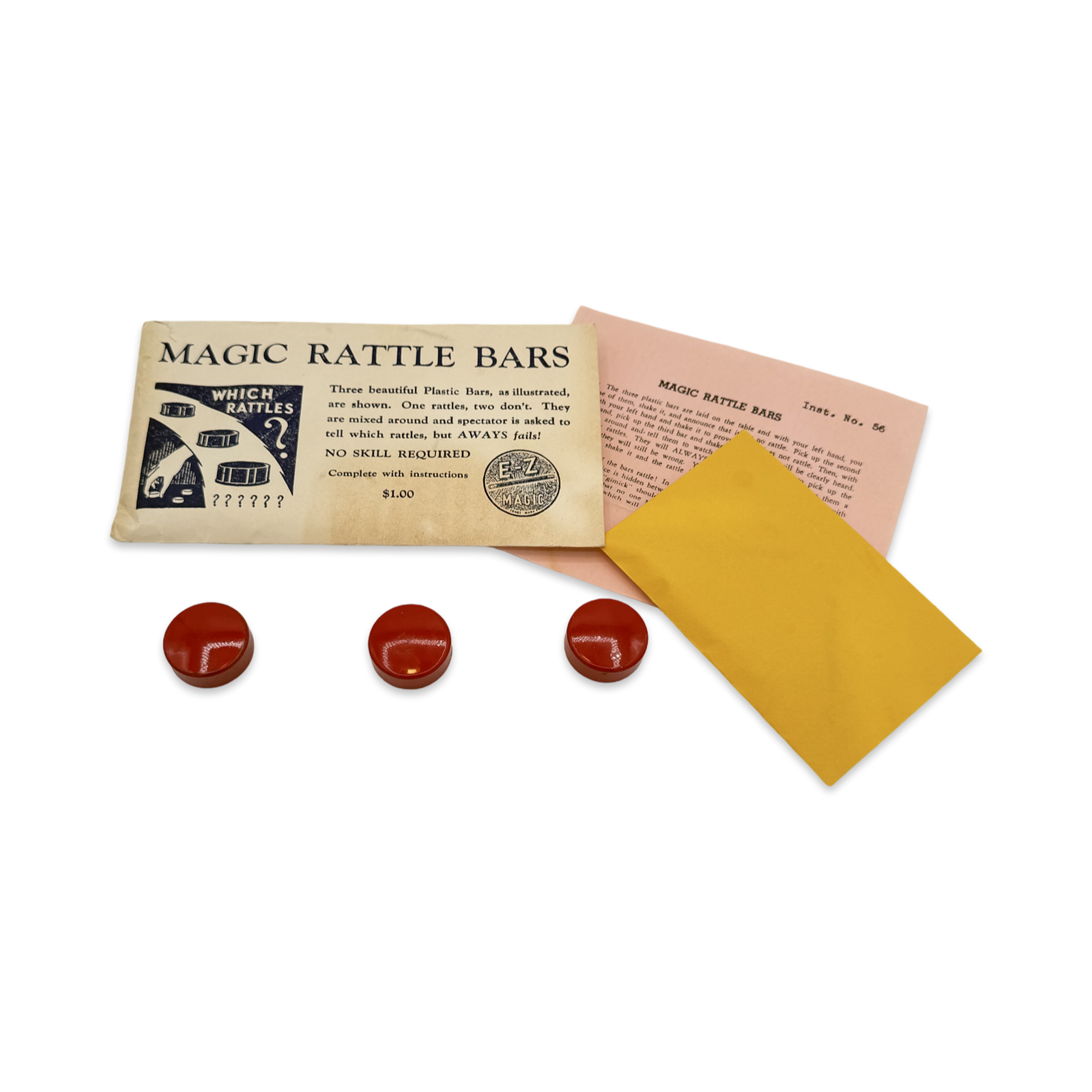 Magic Rattle Bars. E-Z Magic, ca. 1940s