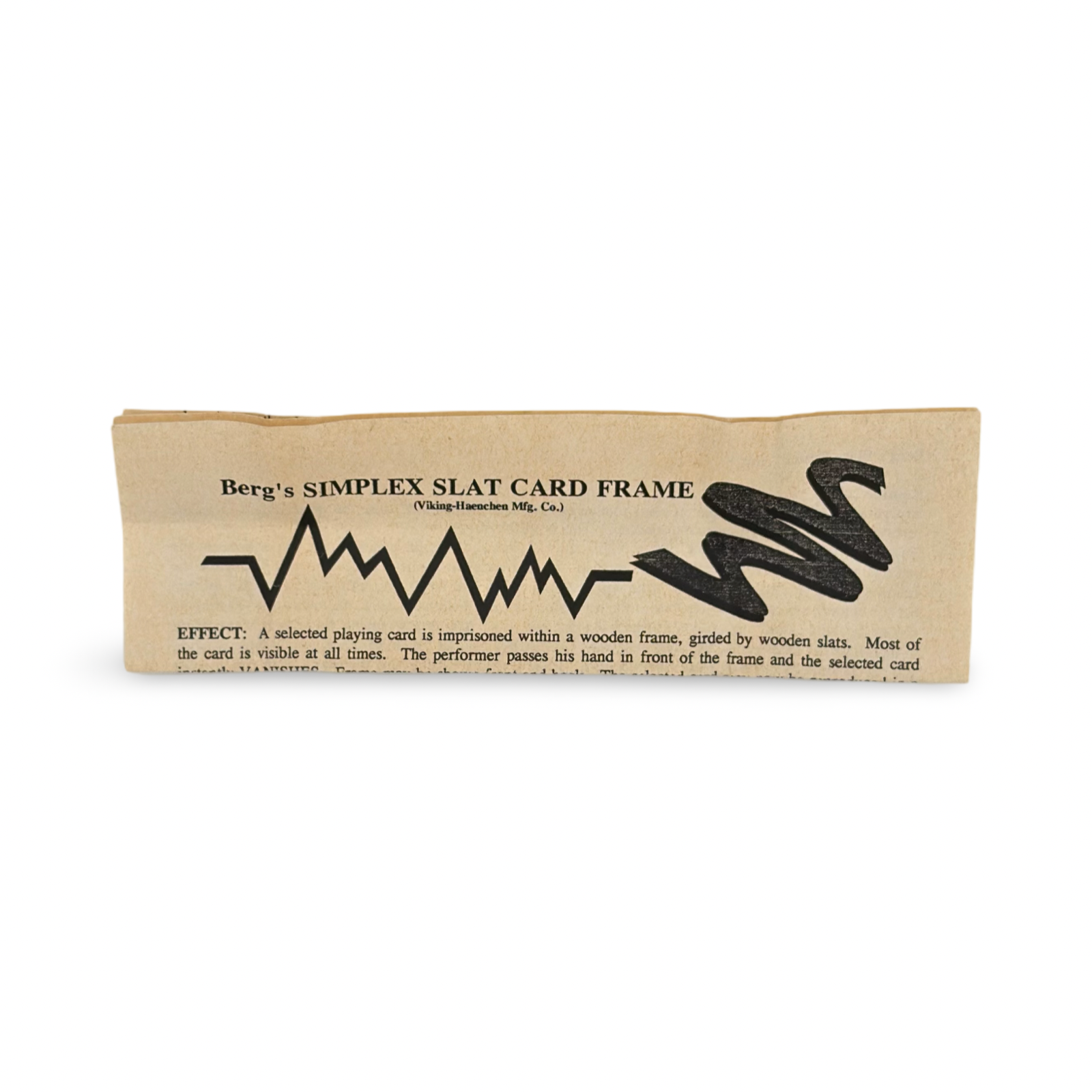 Simplex Slat Card Frame. Joe Berg, Viking-Haenchen Magic Co., ca. 2000.