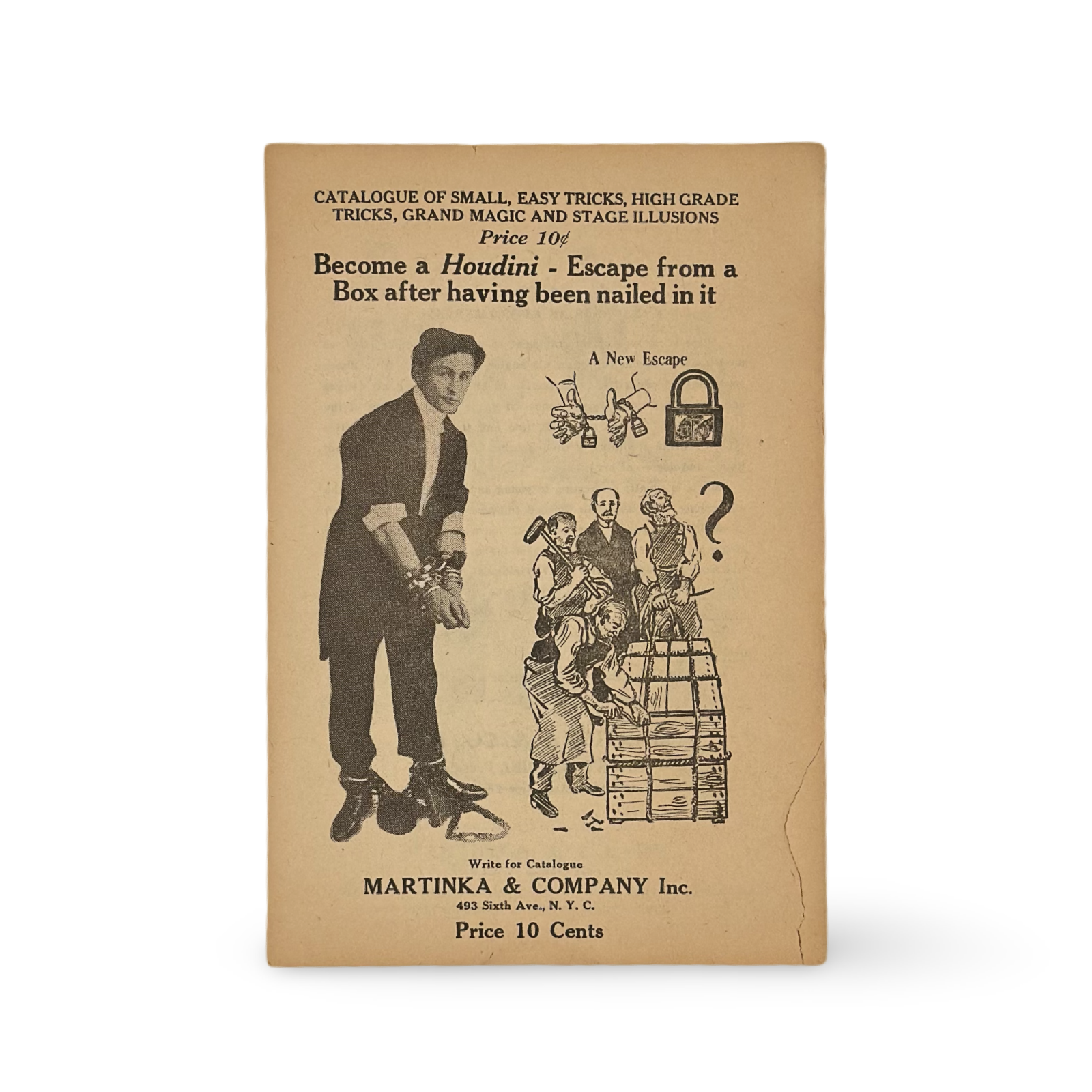 [Houdini] Martinka & Company Catalog. New York, 1919.