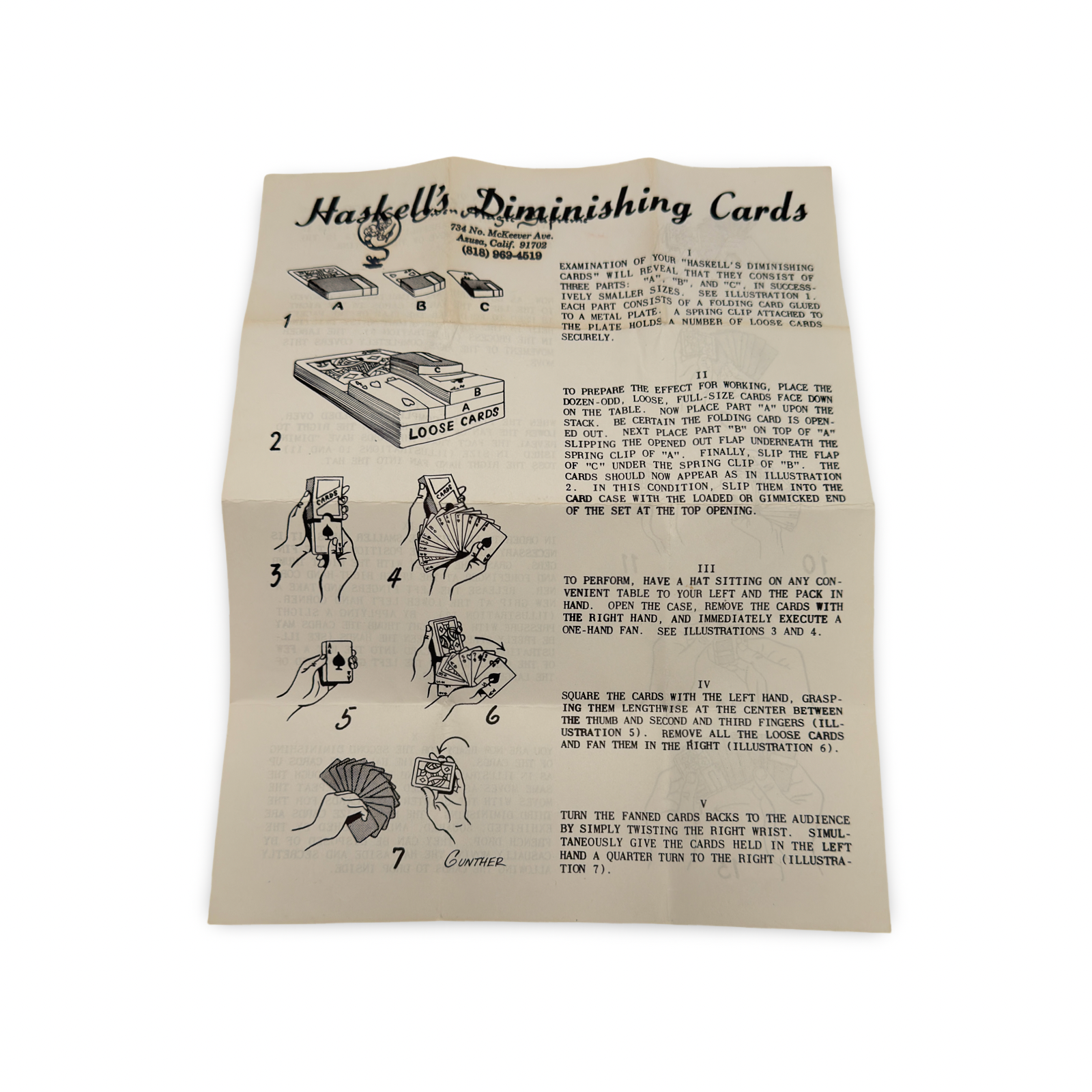 Haskell’s Diminishing Cards. Owen Magic Supreme