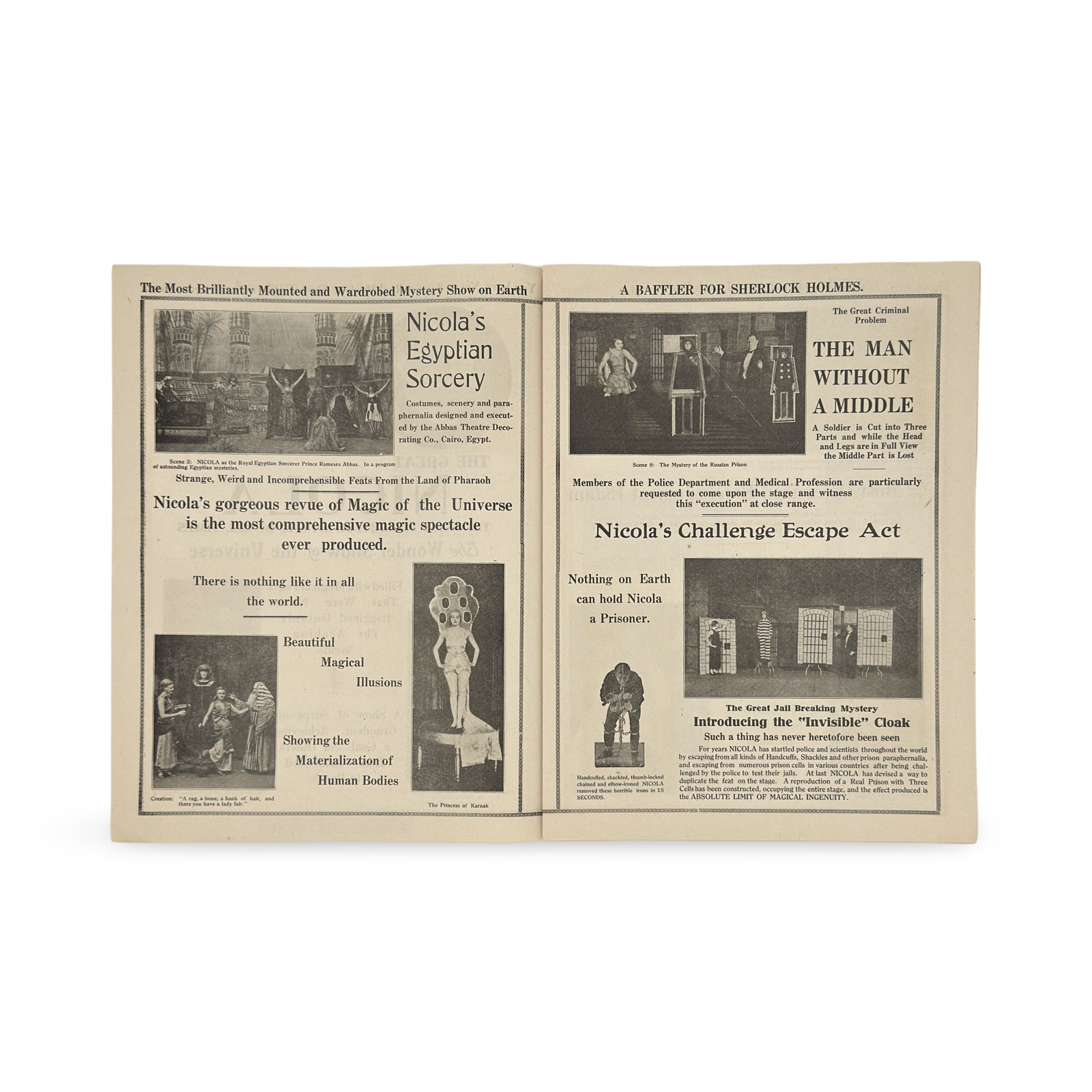 The Great Nicola Promotional Brochure. From the Library of Chet Karkut. ca. 1920s–30s.