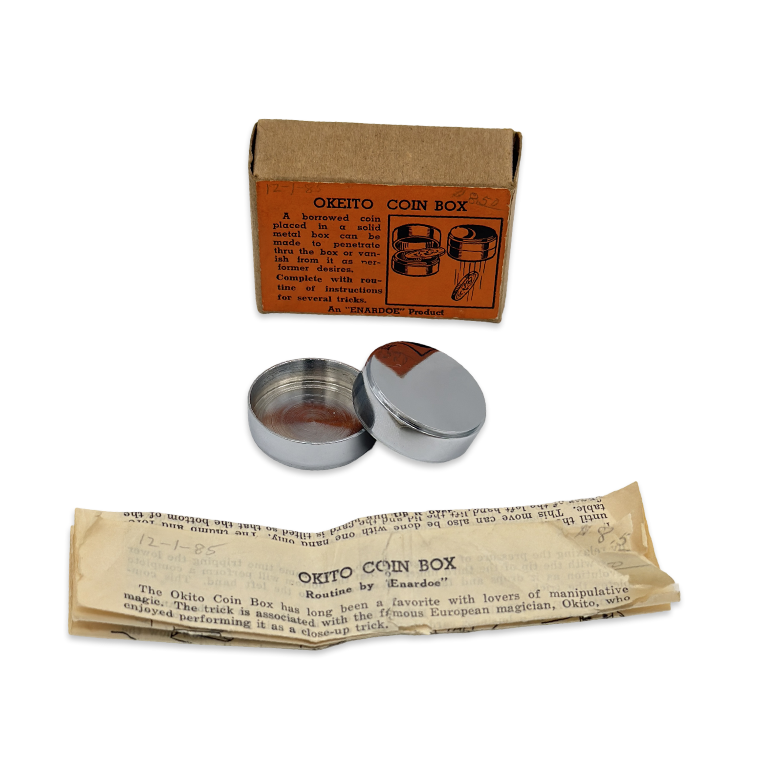 Okito Coin Box. Enardoe (House of Drane), Chicago, ca. 1950