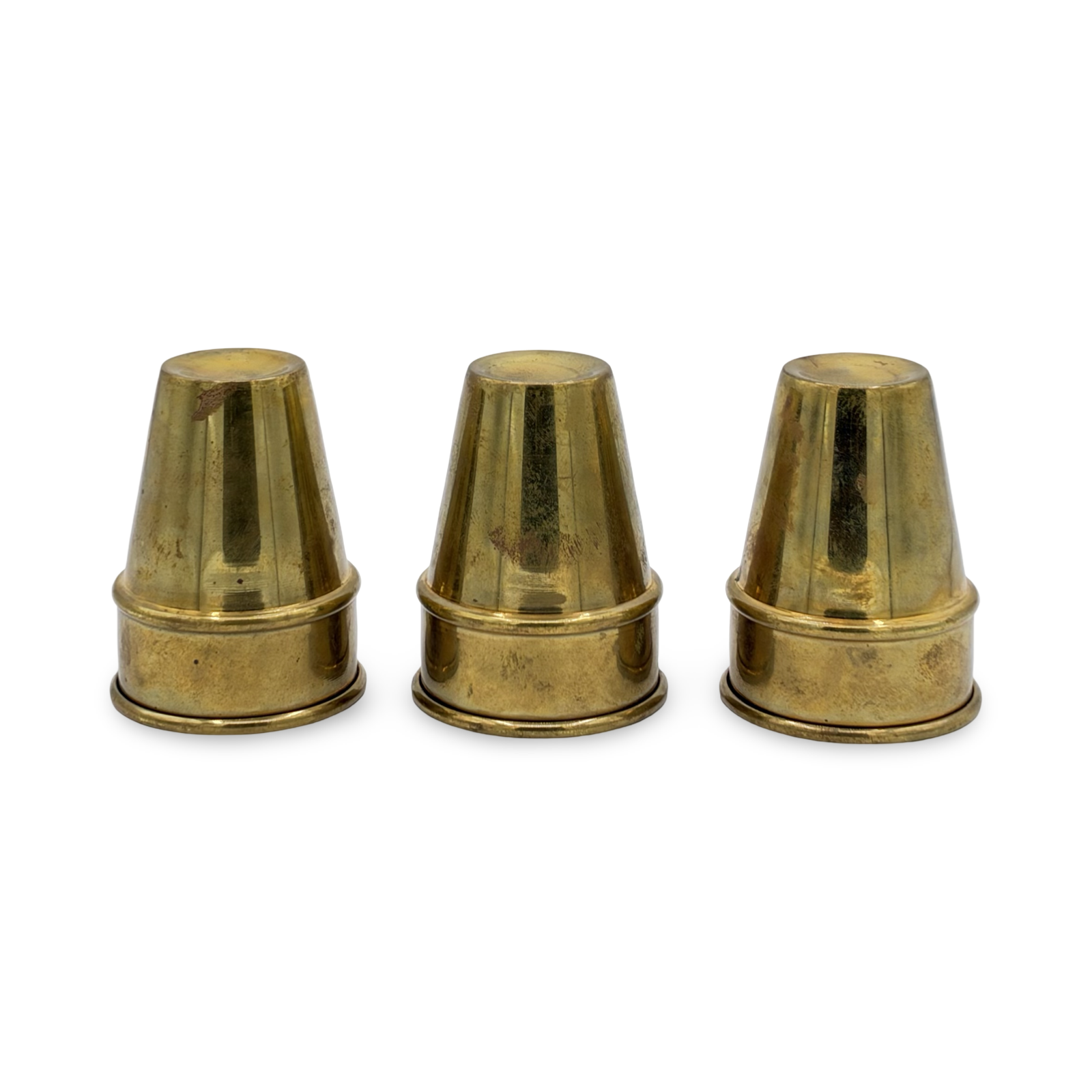 Petrie & Lewis Brass Cups. P & L, New Haven, Connecticut, ca. 1940s.
