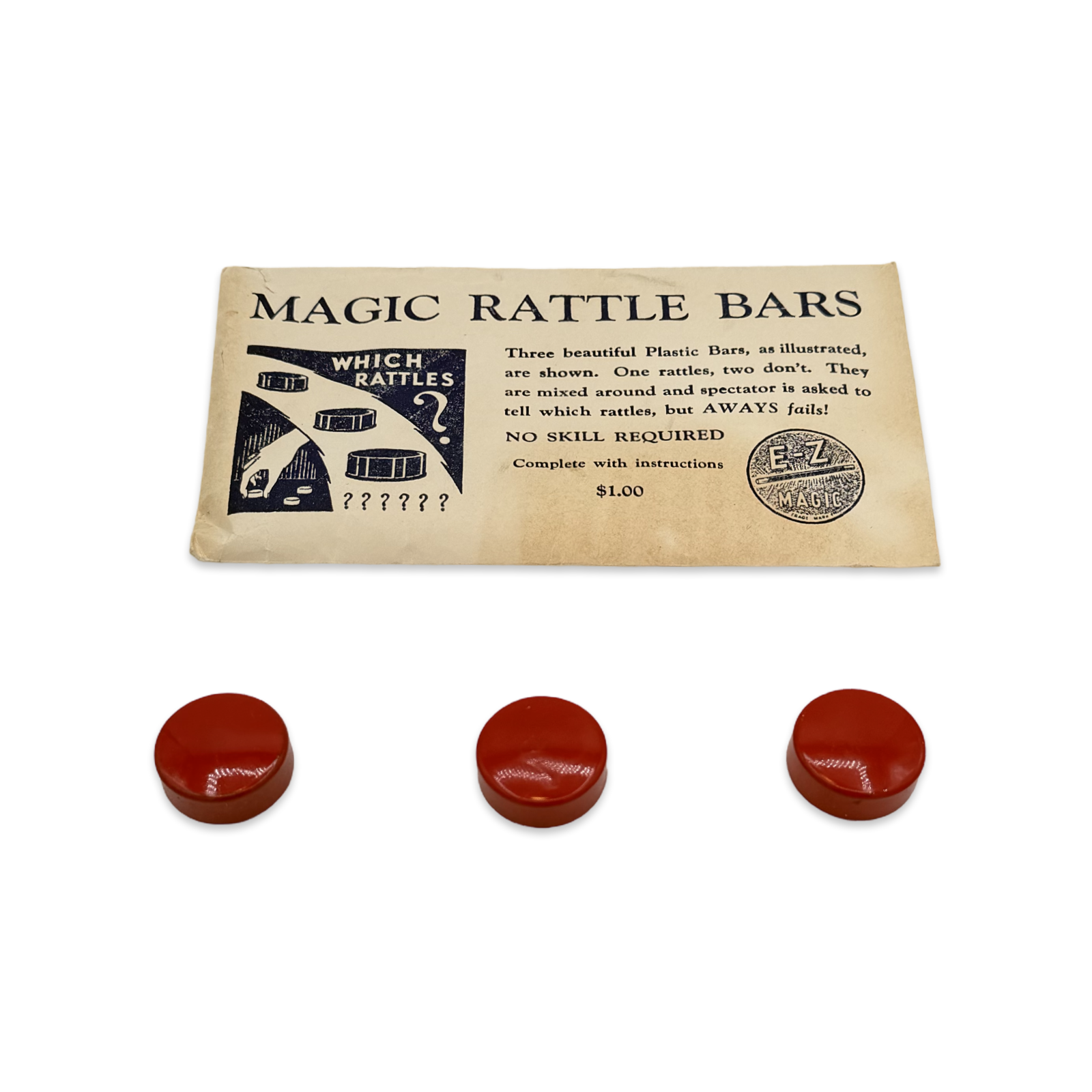 Magic Rattle Bars. E-Z Magic, ca. 1940s