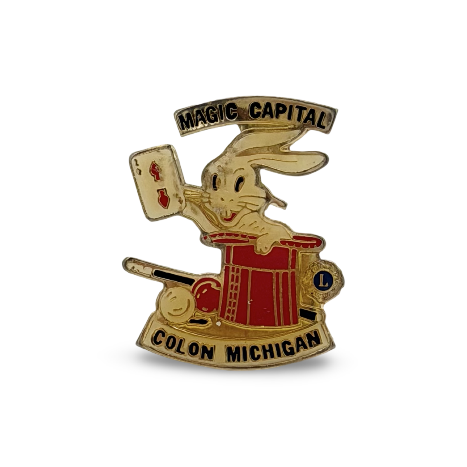 Colon, Michigan “Magic Capital of the World” Lapel Pin Collection. 1987–1995.