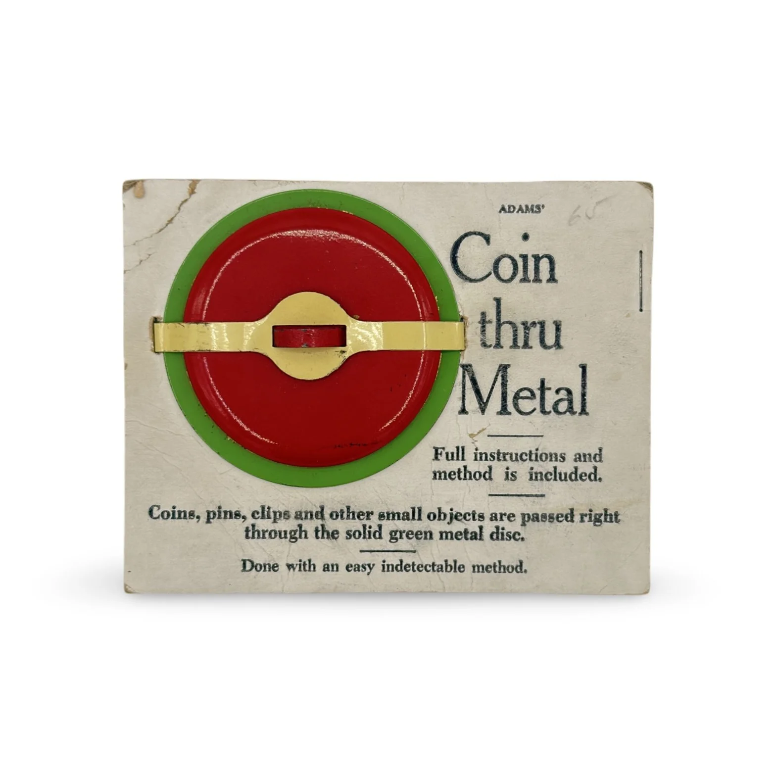 Coin Thru Metal. Adams, ca. 1950s–60s.