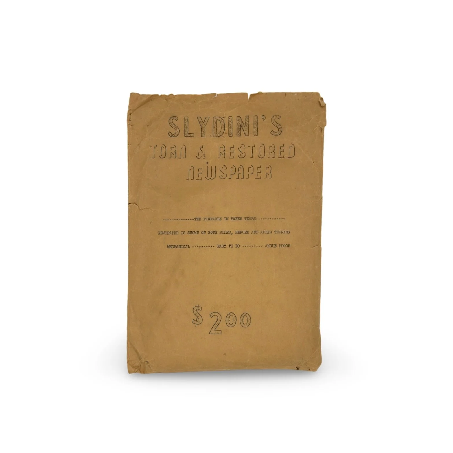 Slydini’s Torn & Restored Newspaper