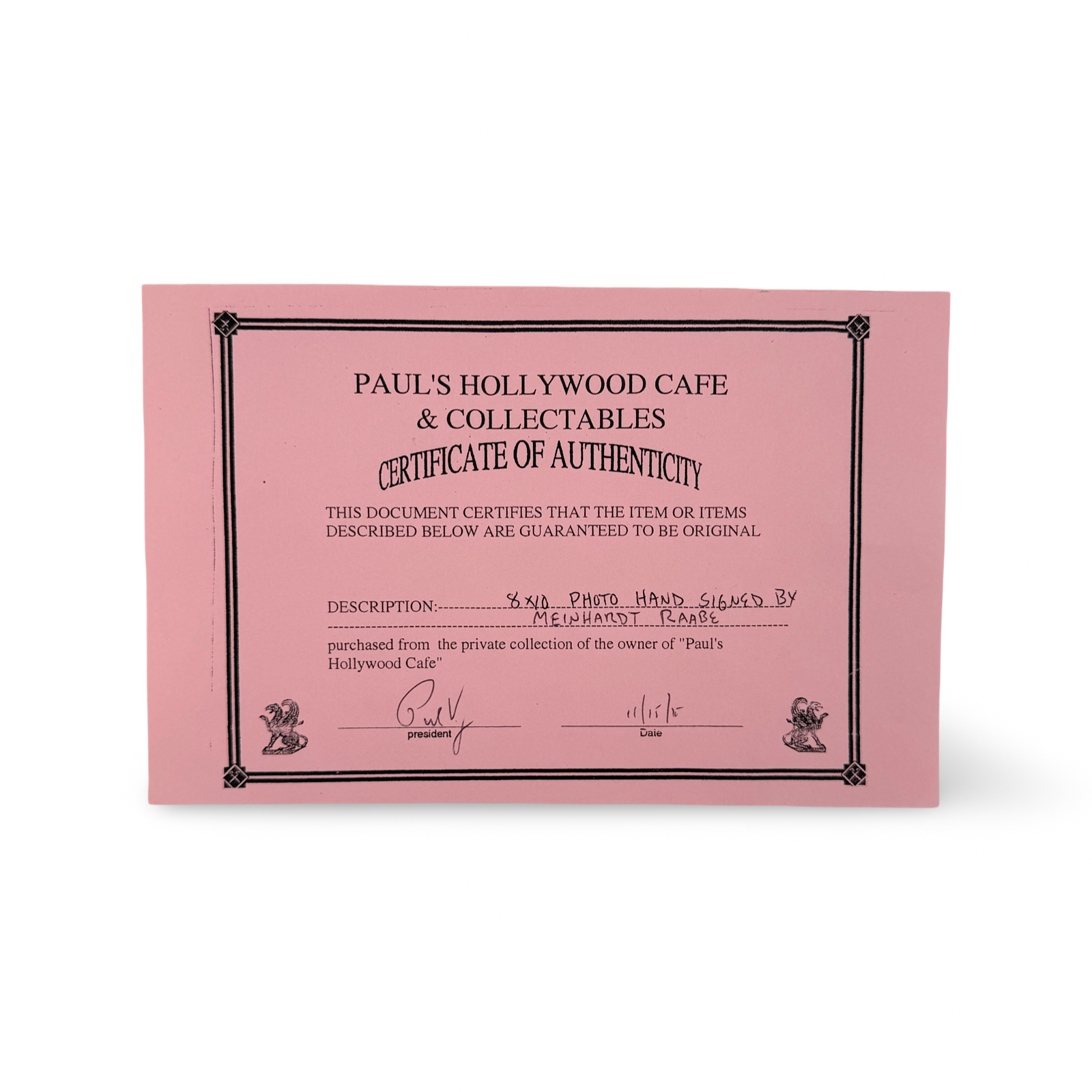 Autographed Wizard of Oz Photo with Certificate of Authenticity