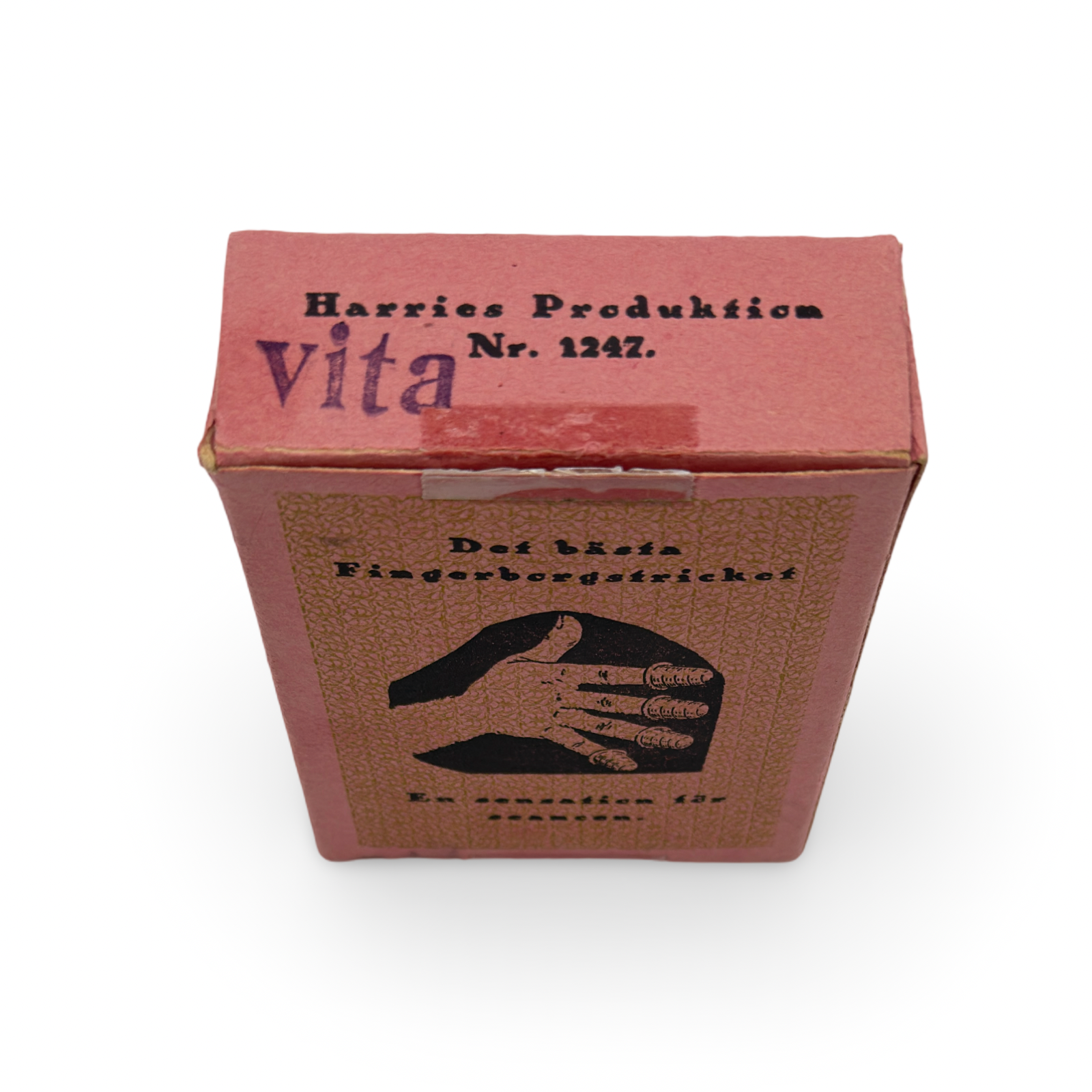 Harries Fingerborgstrick (Thimble Trick). Sweden: Harries Magic, ca. early–mid 20th century.