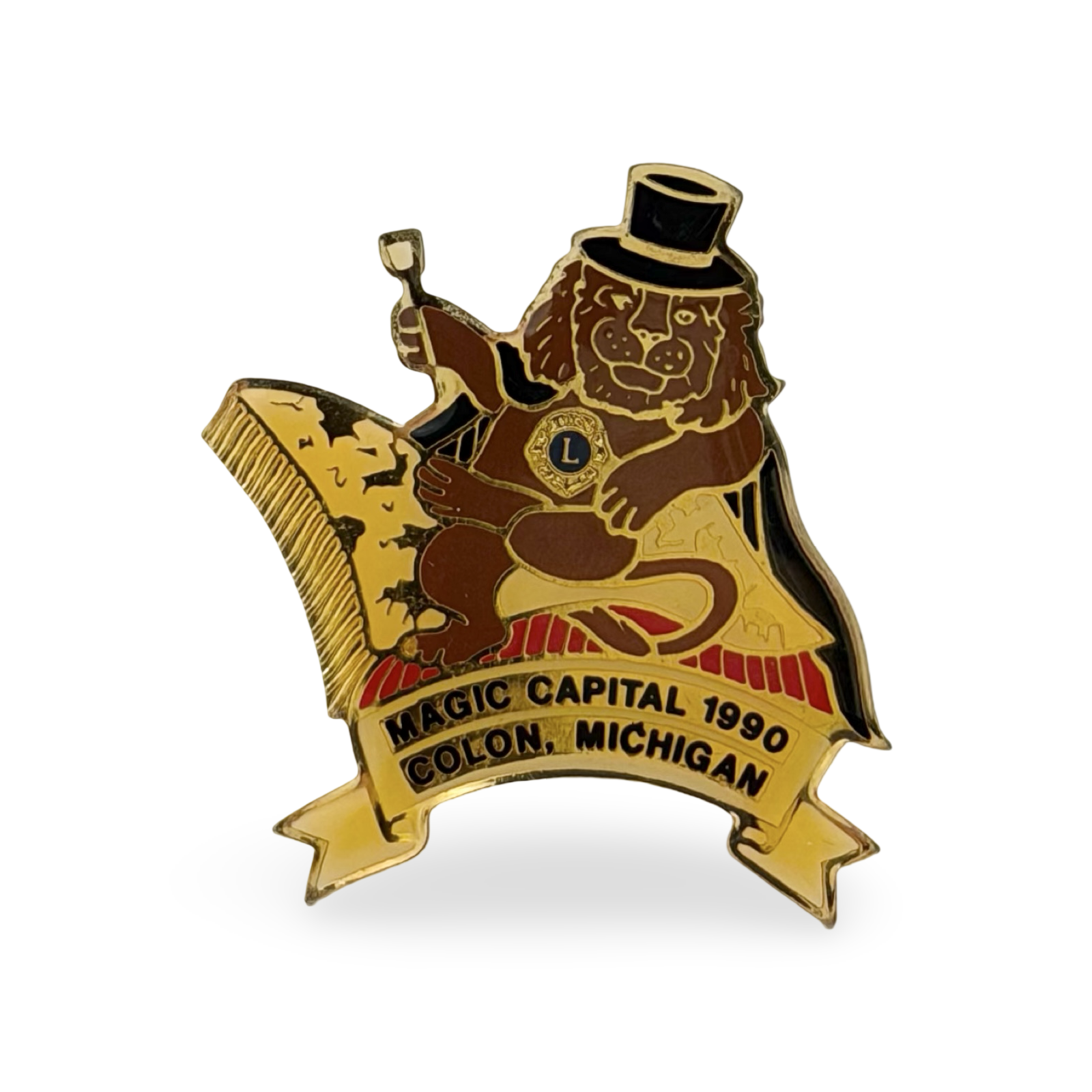 Colon, Michigan “Magic Capital of the World” Lapel Pin Collection. 1987–1995.