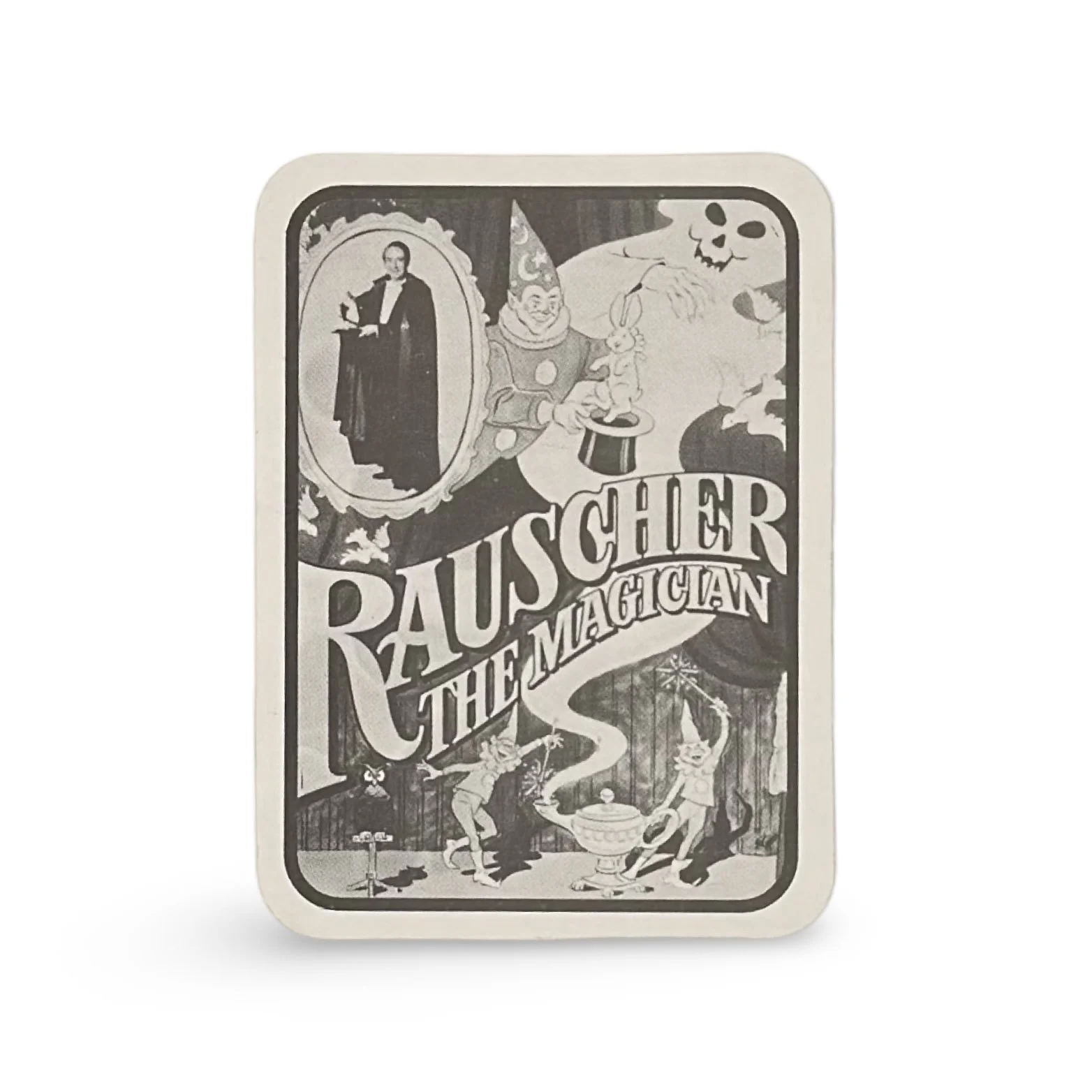 Rauscher the Magician Good Luck Throw-Out Card, ca. 1950s–60s.