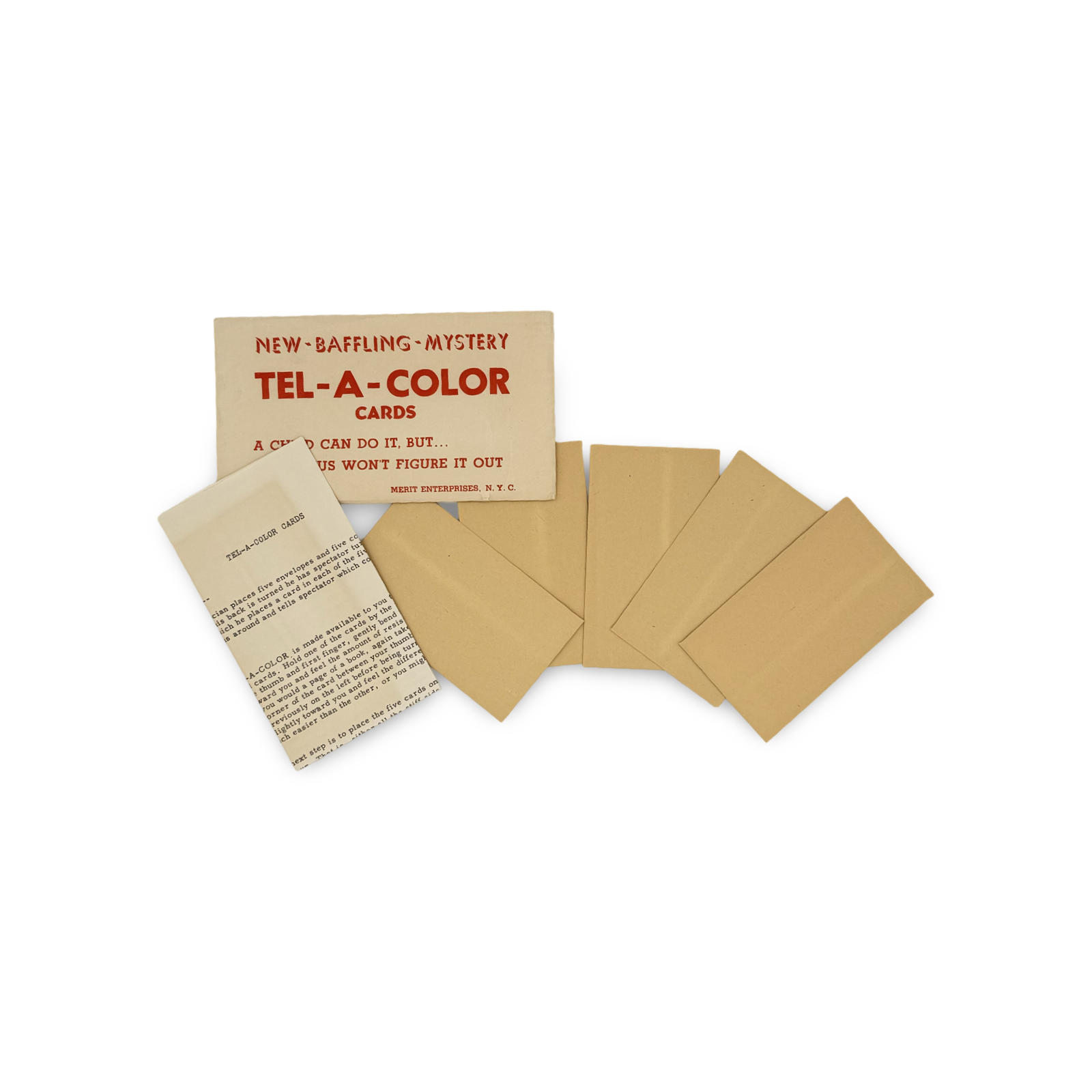 Tel-A-Color Cards. Merit Enterprises, 1955