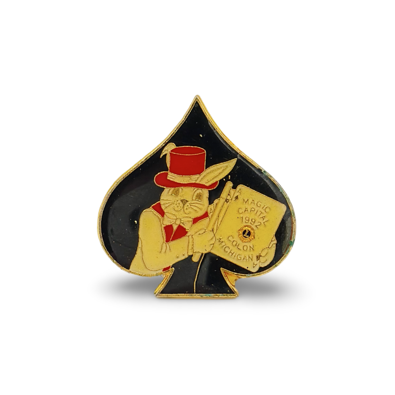 Colon, Michigan “Magic Capital of the World” Lapel Pin Collection. 1987–1995.