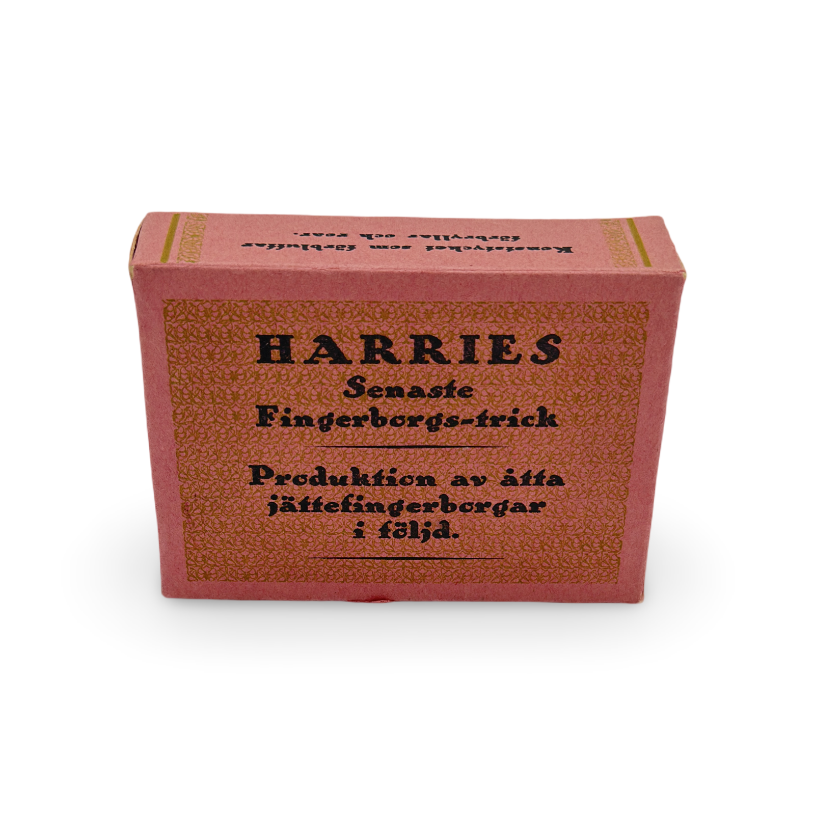 Harries Fingerborgstrick (Thimble Trick). Sweden: Harries Magic, ca. early–mid 20th century.