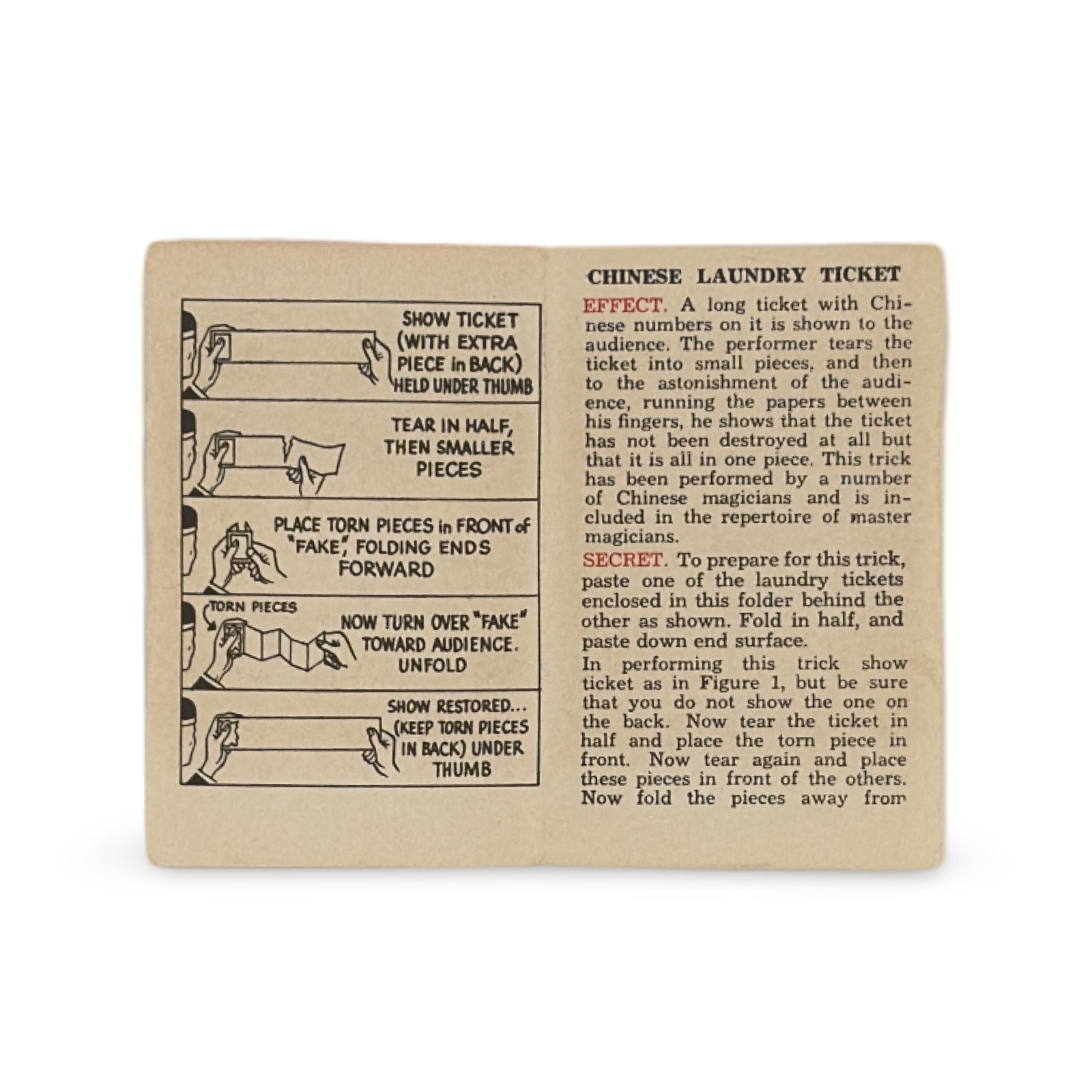 Chinese Laundry Ticket. Philadelphia Chewing Gum Corp., Havertown, PA, ca. 1940s–50s.