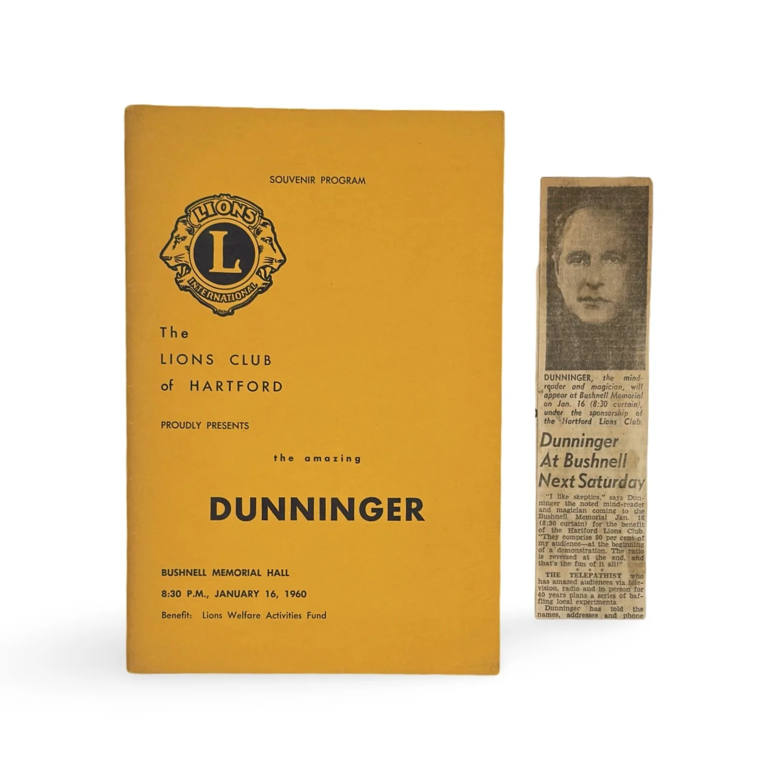 Dunninger Souvenir Program