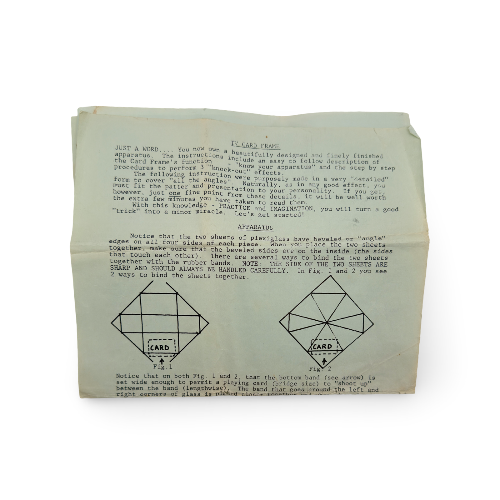 TV Card Frame. Tannen’s Magic, New York, mid-20th century.