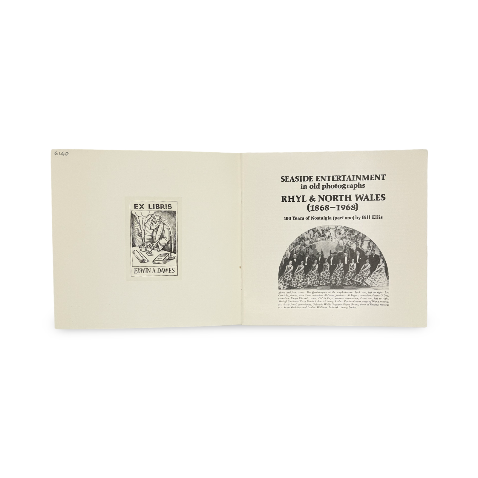 Seaside Entertainment in Old Photographs : Rhyll & North Wales 1868-1968, by Bill Ellis, Countryside Publications, 1985