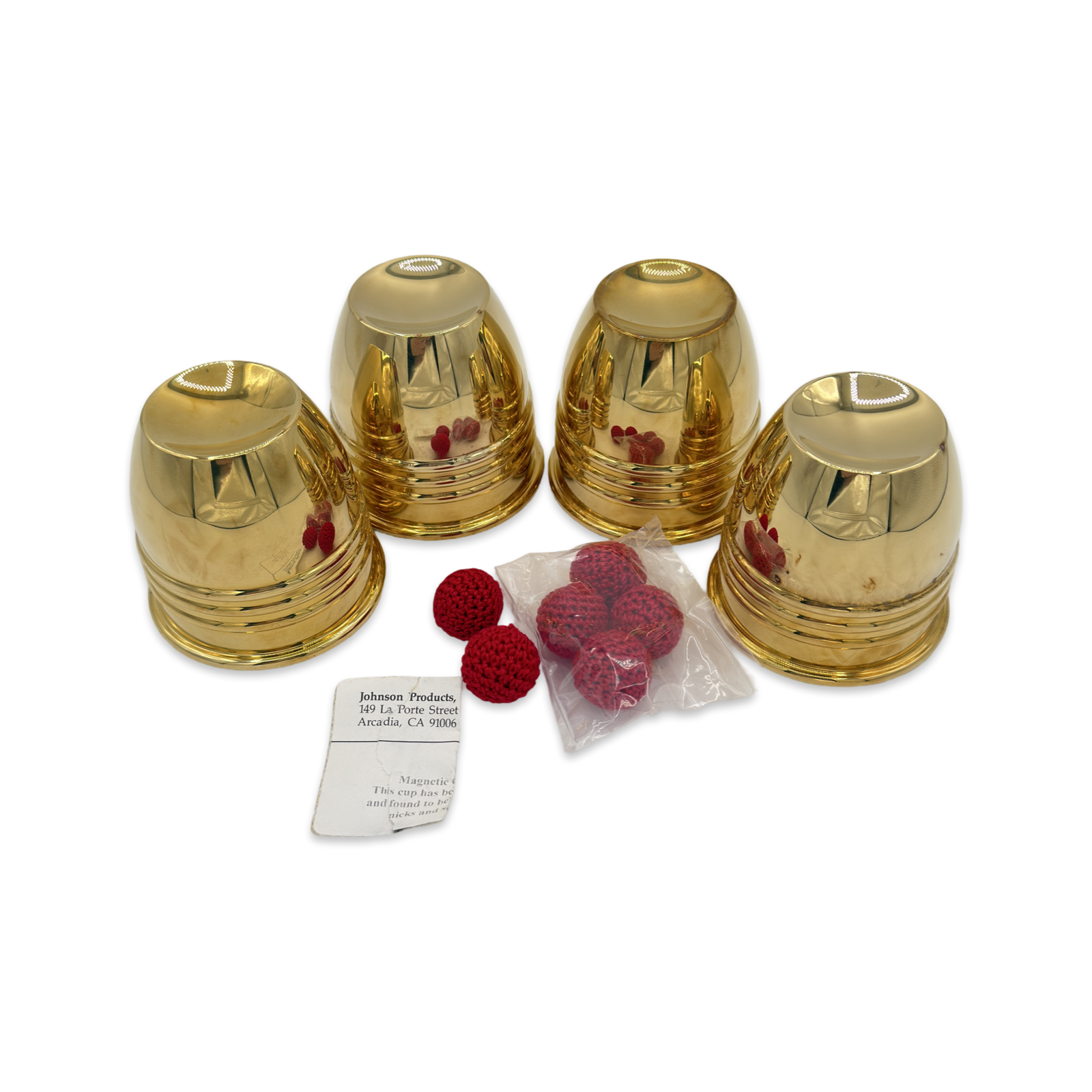 Johnson Products Cups and Balls and Chop Cup. Arcadia: Johnson Products, ca. 2000