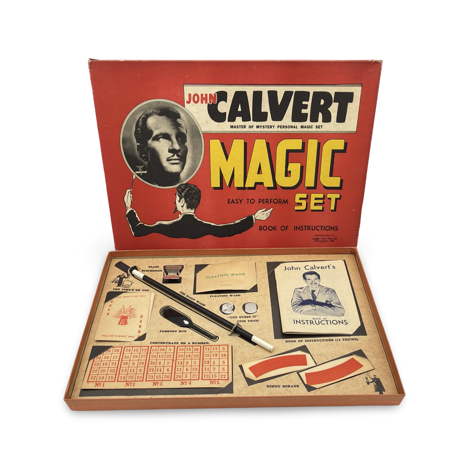 John Calvert Magic Set. Magic City Co., Birmingham, Ala., ca. 1940s–50s.