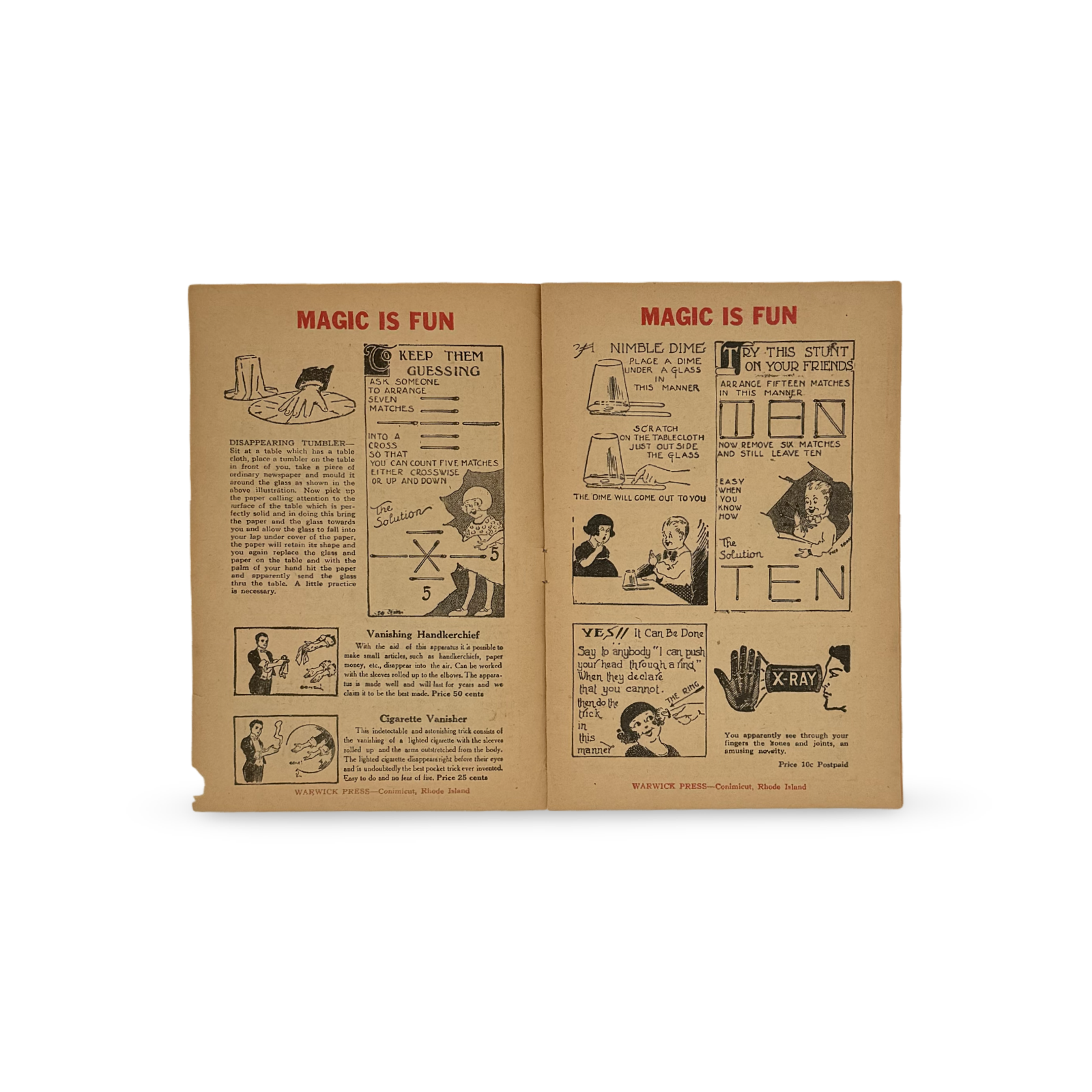 Mystery Magic and Fun Magic Catalog, ca. 1920s