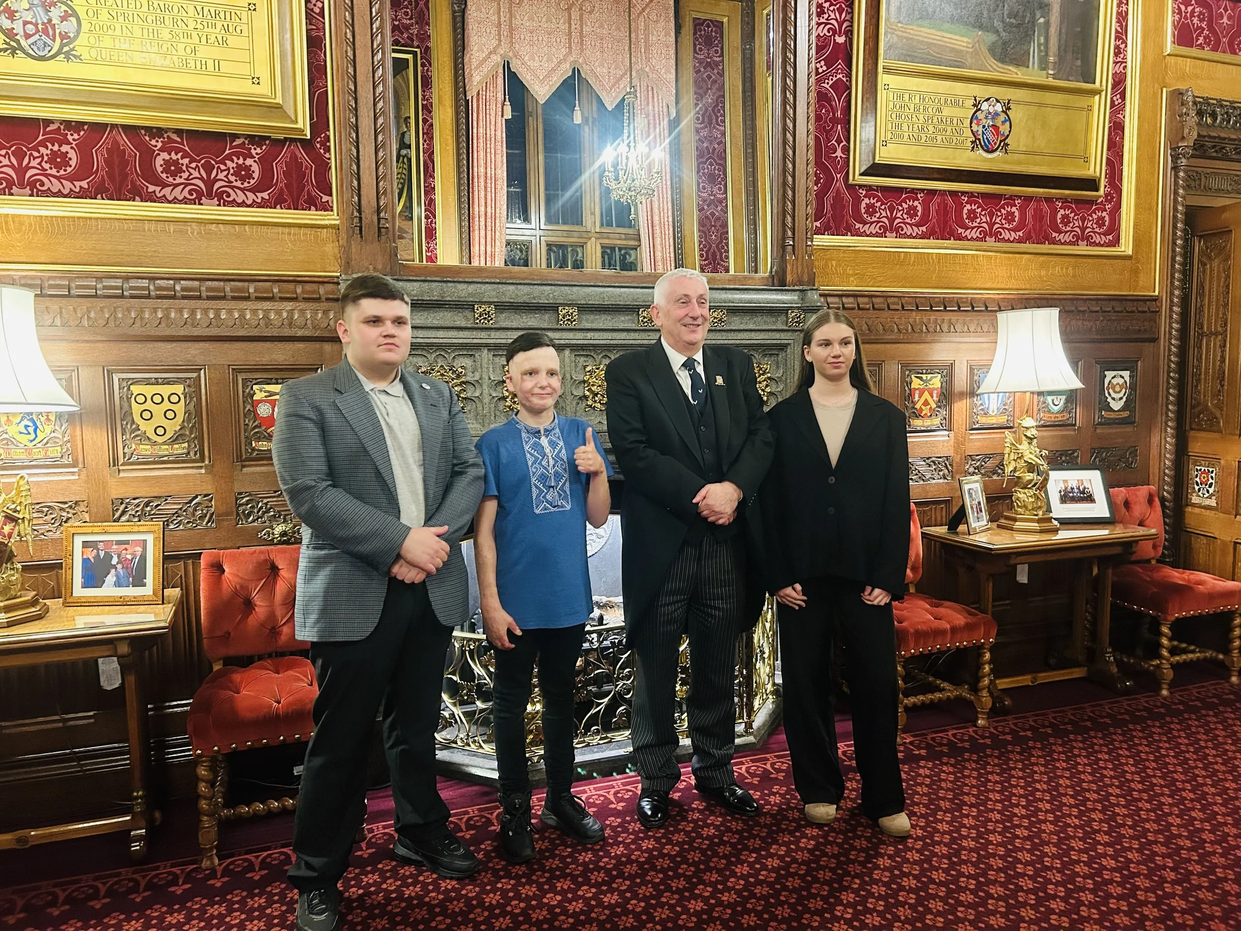 Speaker of the House of Commons, Sir Lindsay Hoyle MP & children.jpg